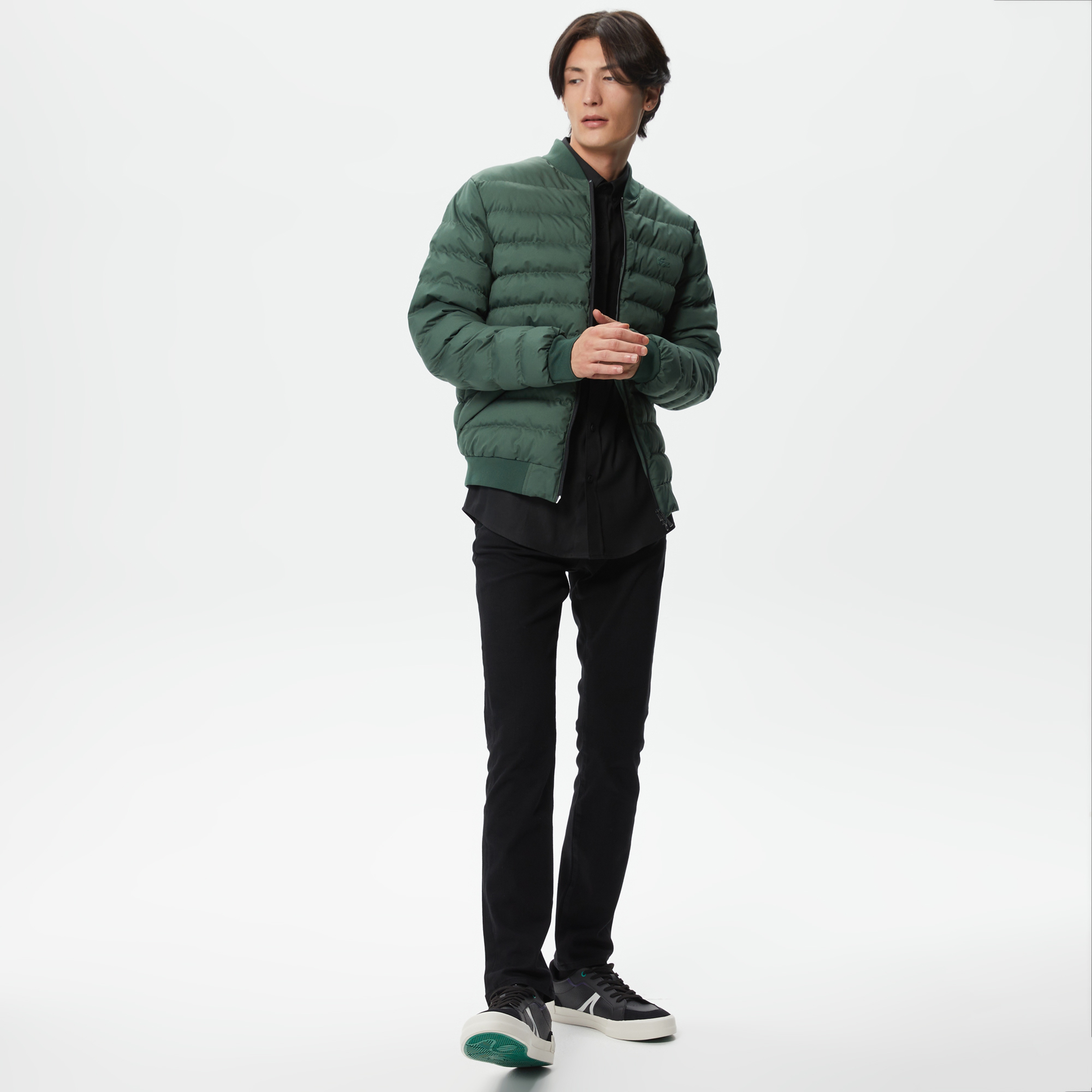 Erkek Hakim Yaka Kapitone Haki Mont