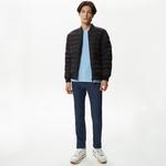 Erkek Hakim Yaka Kapitone Siyah Mont