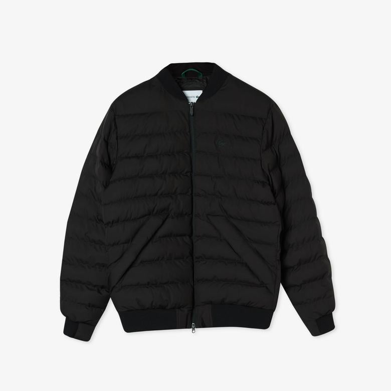 Erkek Hakim Yaka Kapitone Siyah Mont