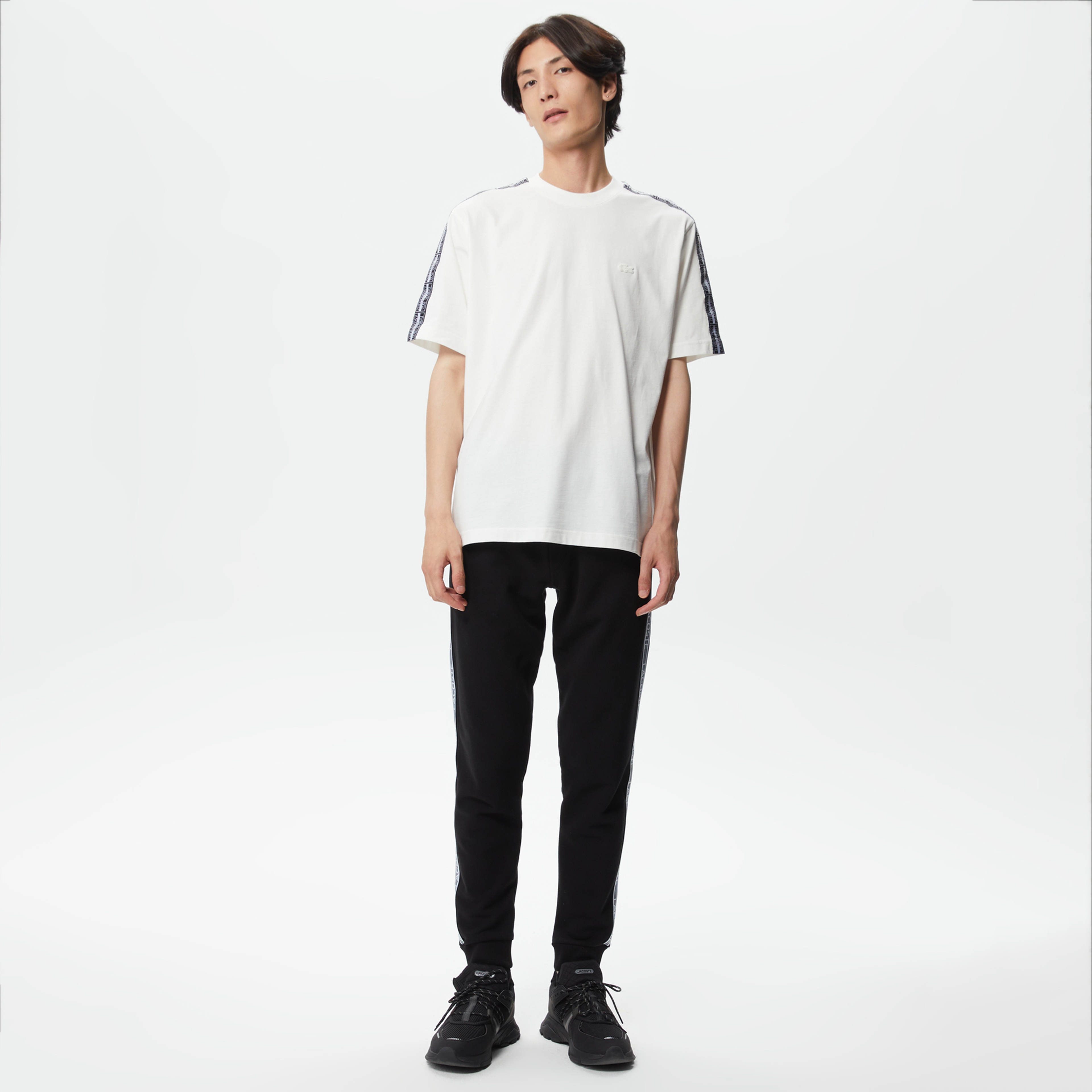 Erkek Relaxed Fit Baskılı Siyah Eşofman Altı