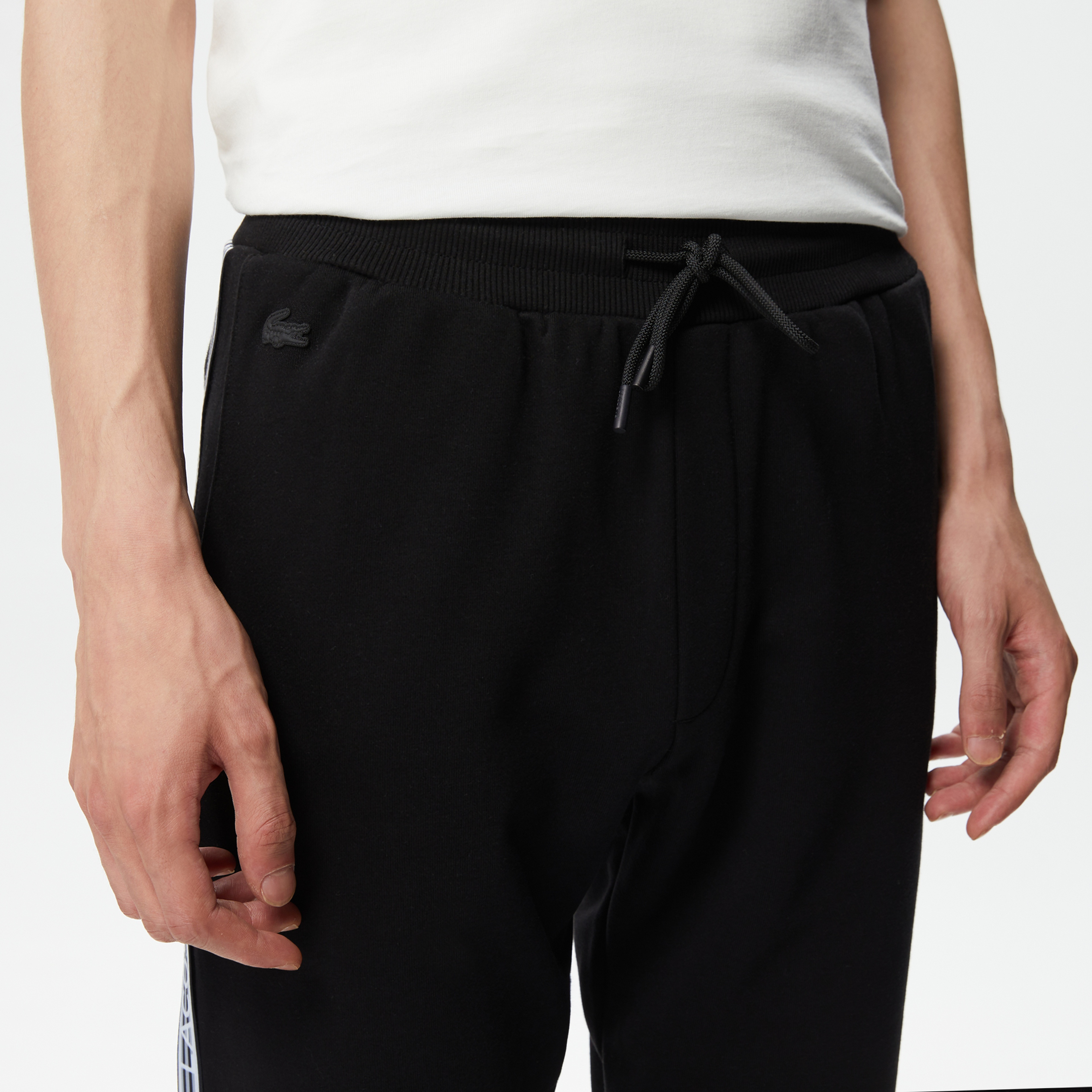 Erkek Relaxed Fit Baskılı Siyah Eşofman Altı