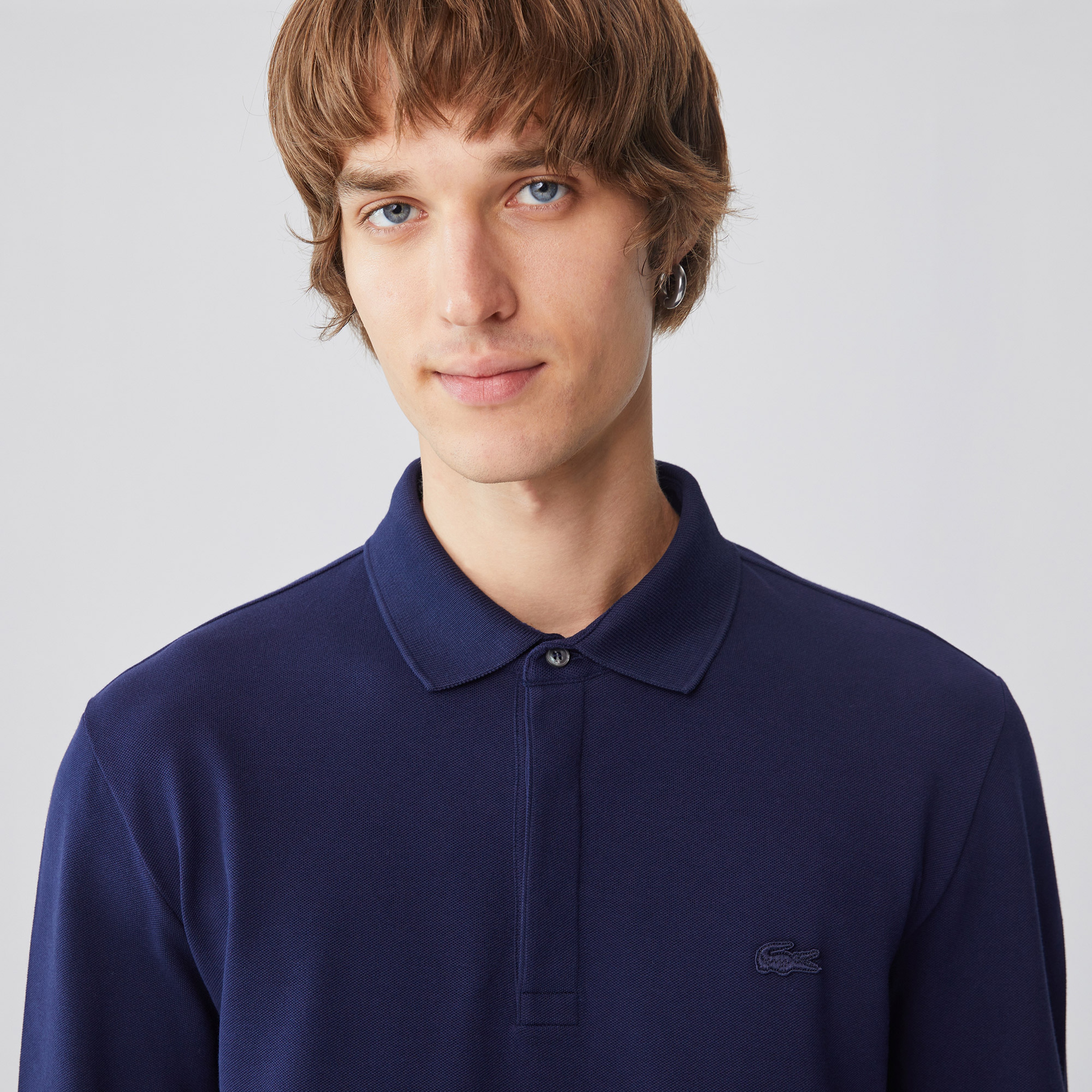 Erkek Regular Fit Uzun Kollu Lacivert Paris Polo