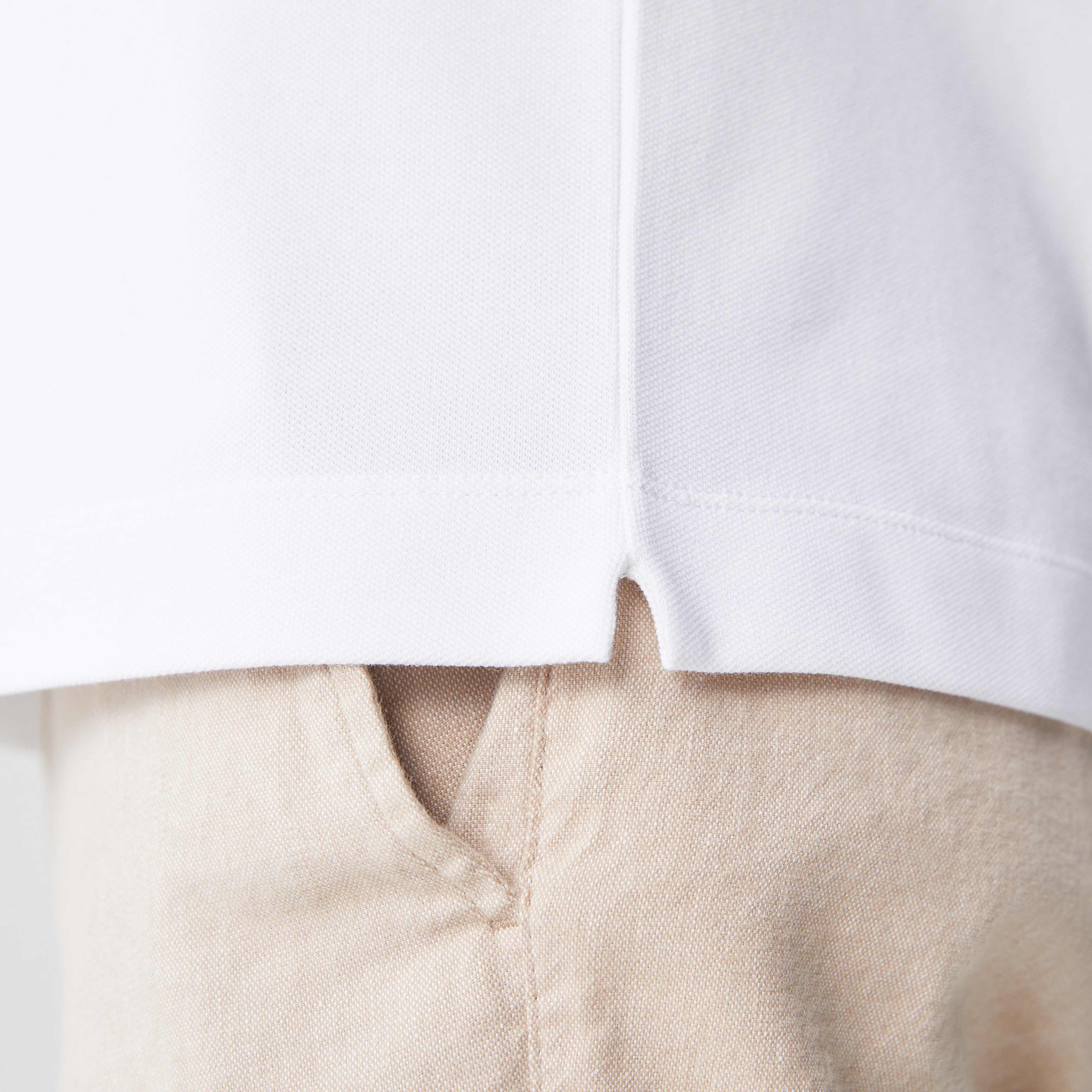 Erkek Regular Fit Uzun Kollu Beyaz Paris Polo