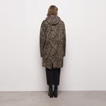 KADIN LEOPAR DESENLİ KAHVERENGİ MONT