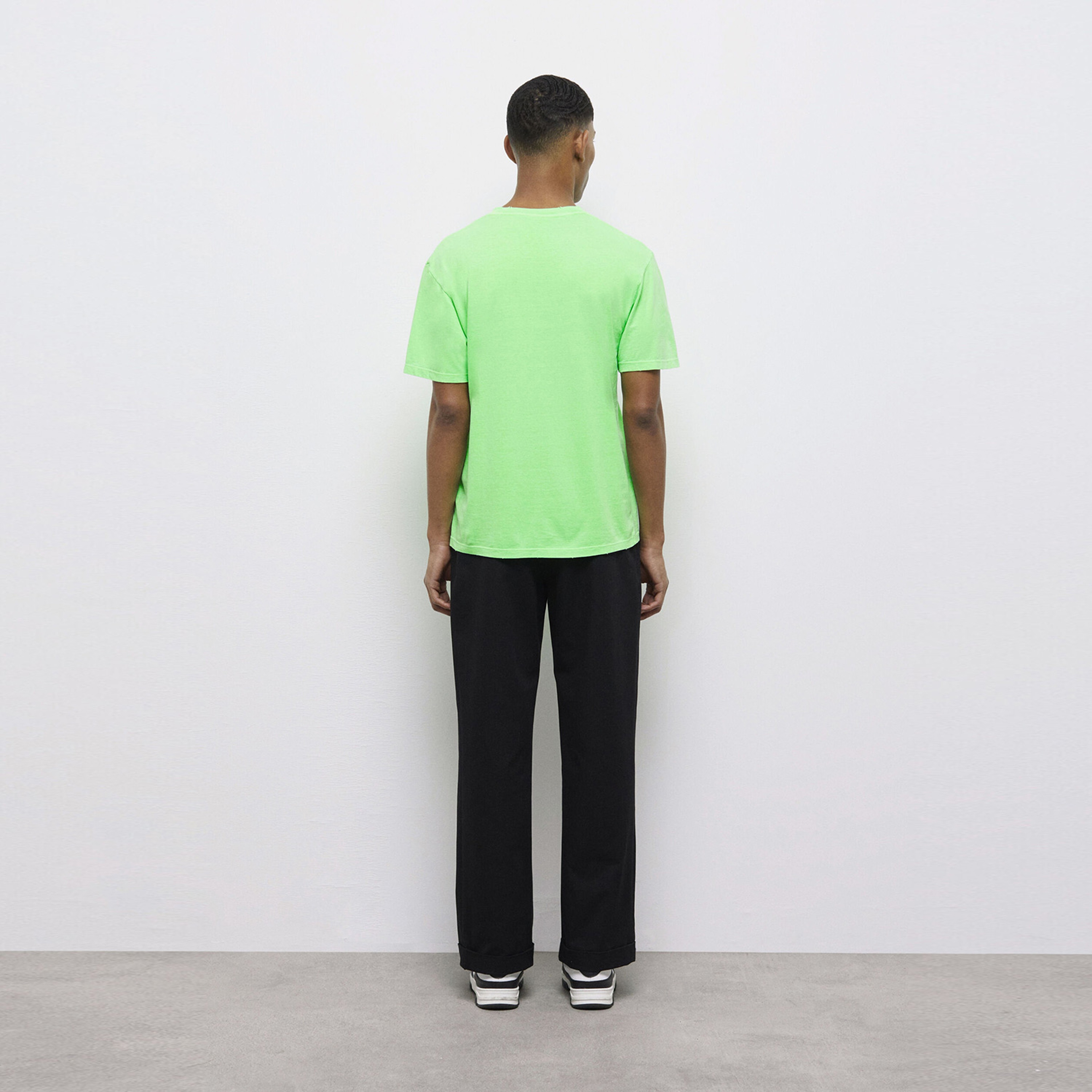 ERKEK LOGO BASKILI YEŞİL T-SHIRT