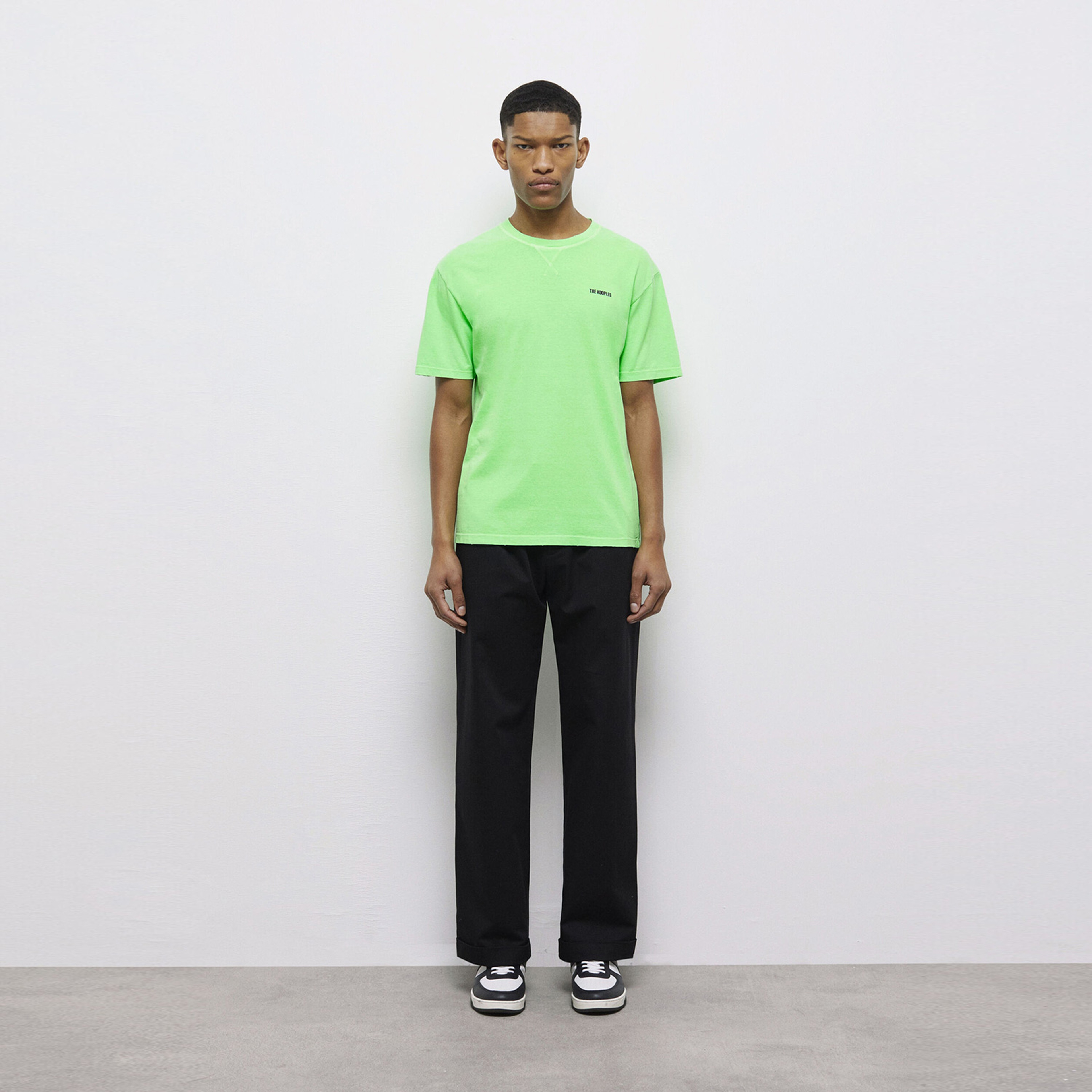 ERKEK LOGO BASKILI YEŞİL T-SHIRT