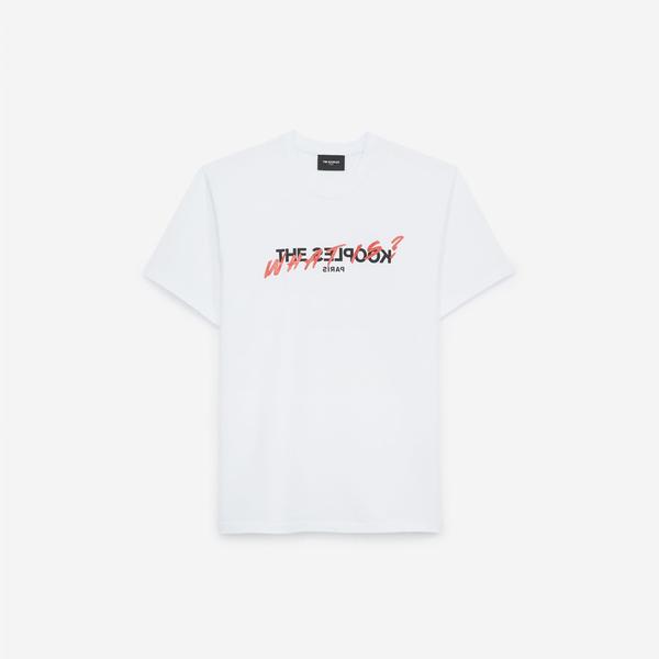 LOGO BASKILI ERKEK BEYAZ T-SHIRT