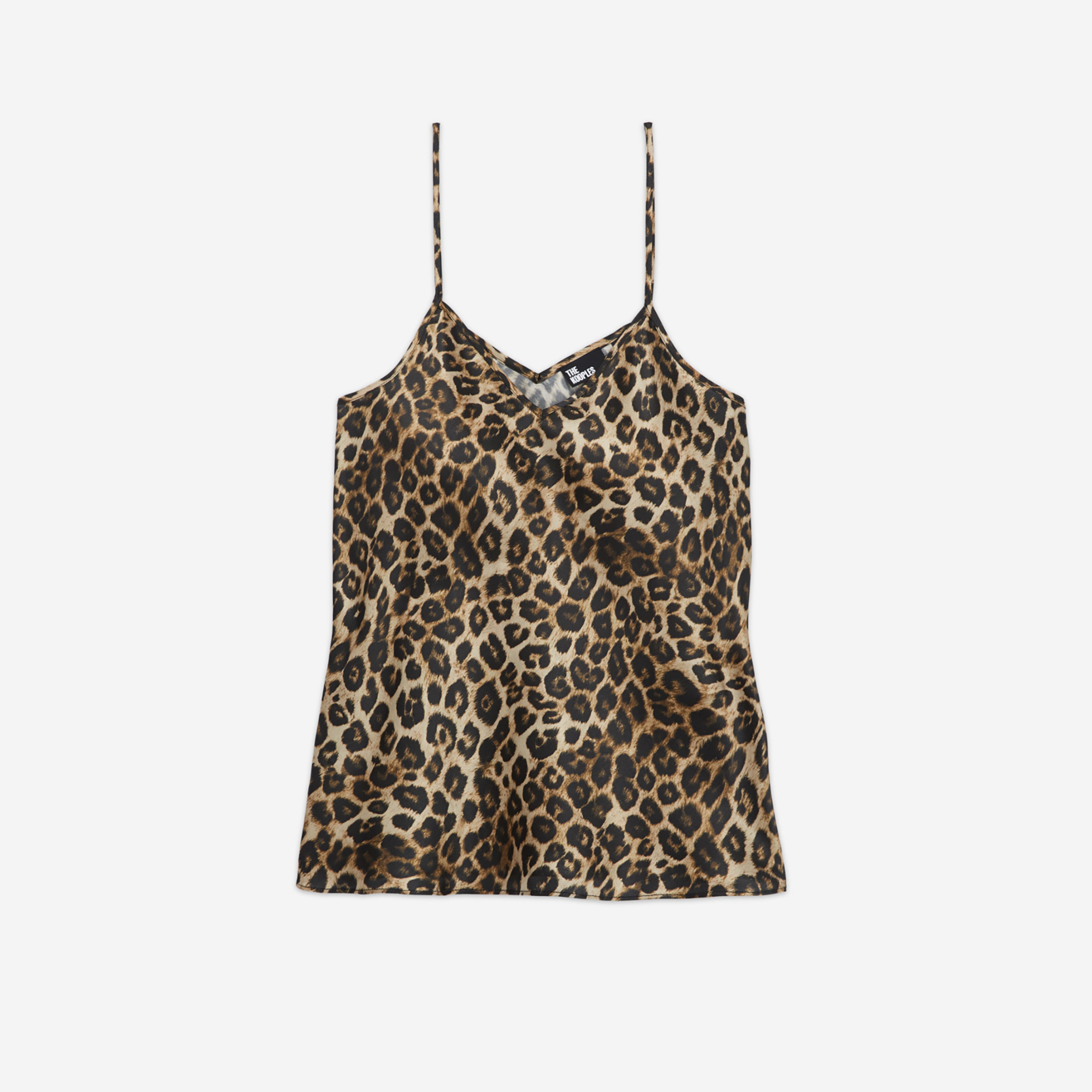 KADIN ASKILI LEOPAR DESENLİ KAHVERENGİ BLUZ