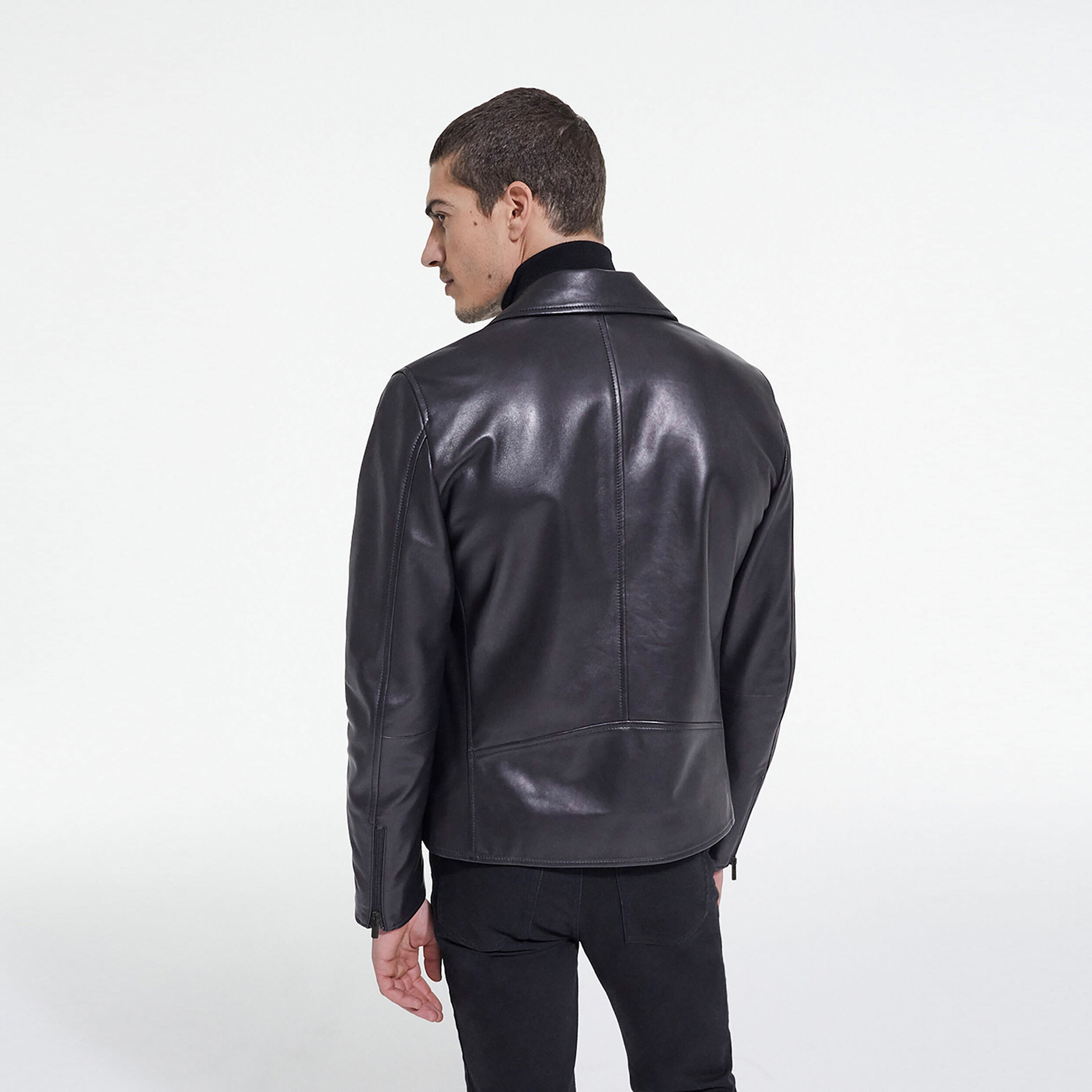 ERKEK SİYAH DERİ CEKET