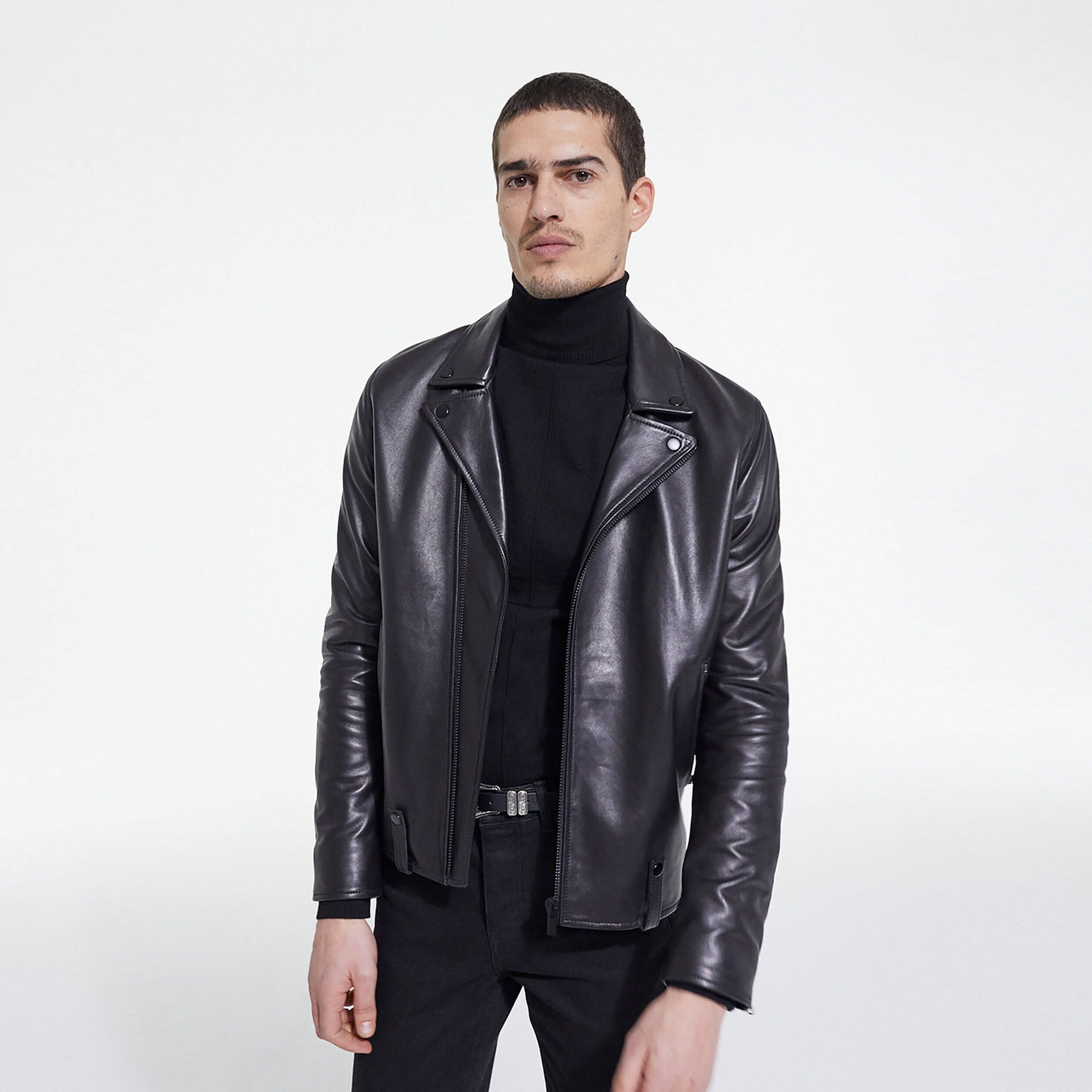 ERKEK SİYAH DERİ CEKET