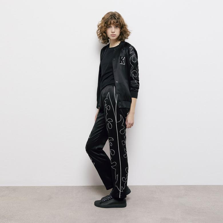 KADIN İŞLEMELİ SİYAH WESTERN CEKET