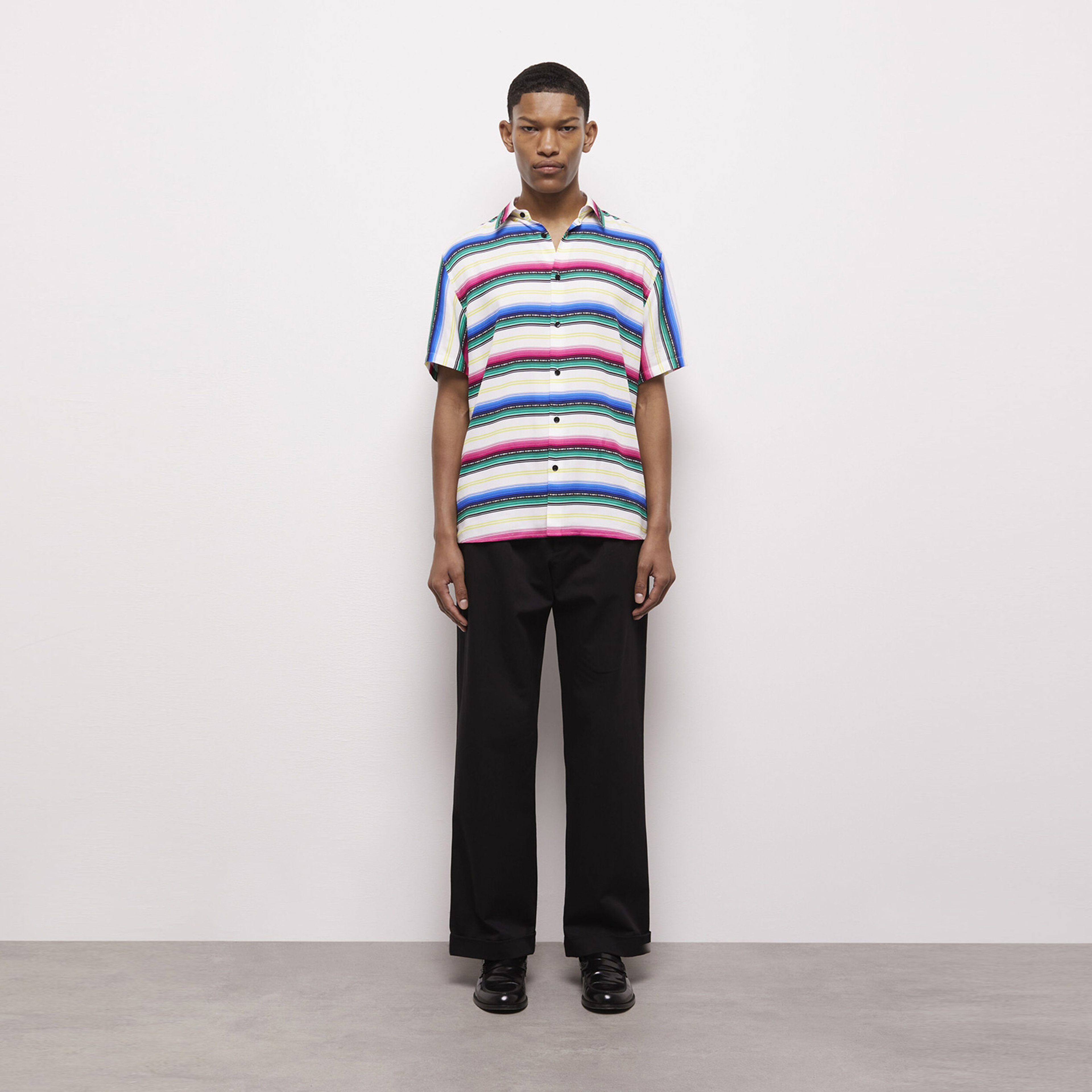 ERKEK ÇİZGİLİ RENKLİ GÖMLEK