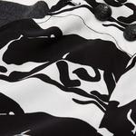 KADIN PANTER BASKILI SİYAH BLUZ