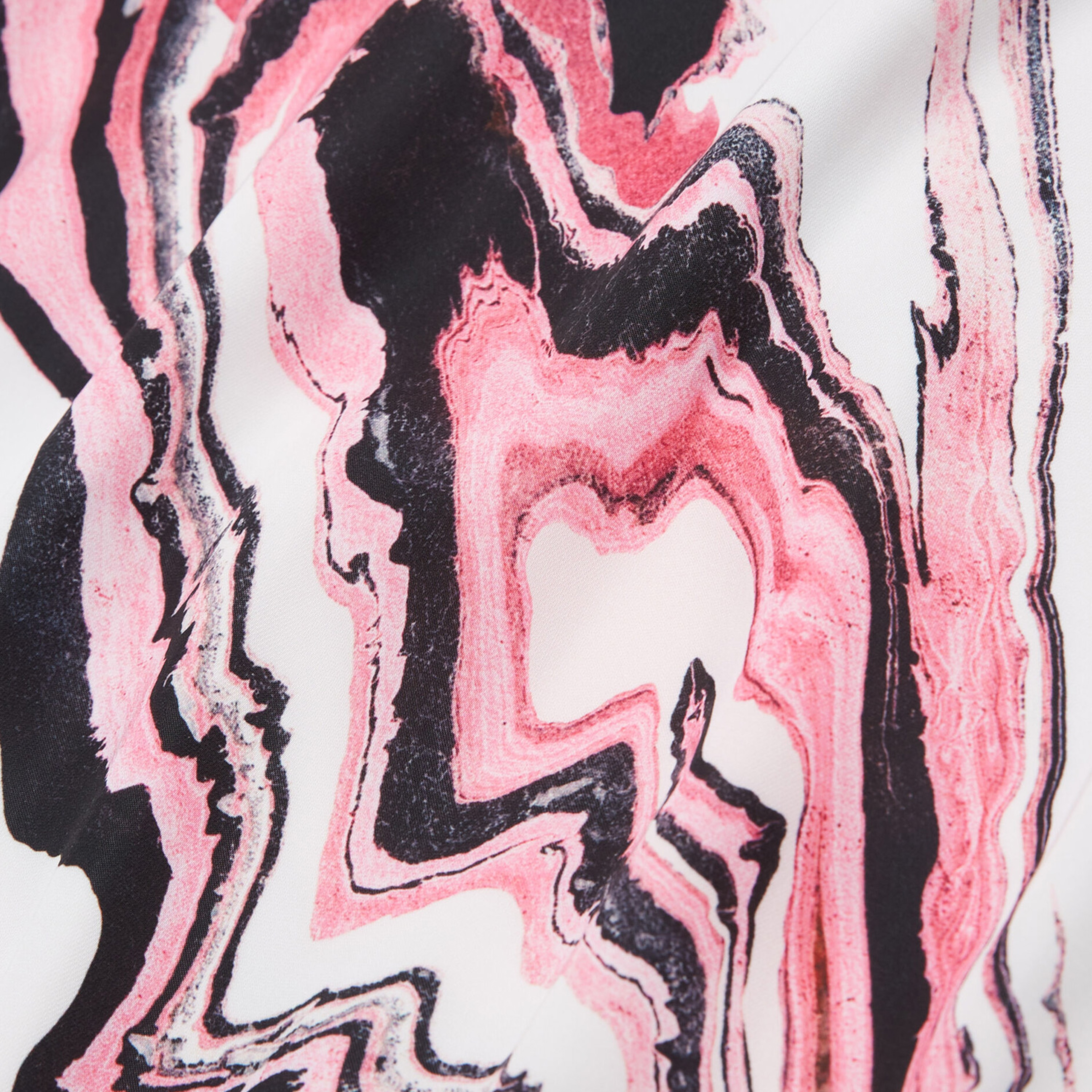 KADIN BASKILI PEMBE UZUN ELBİSE