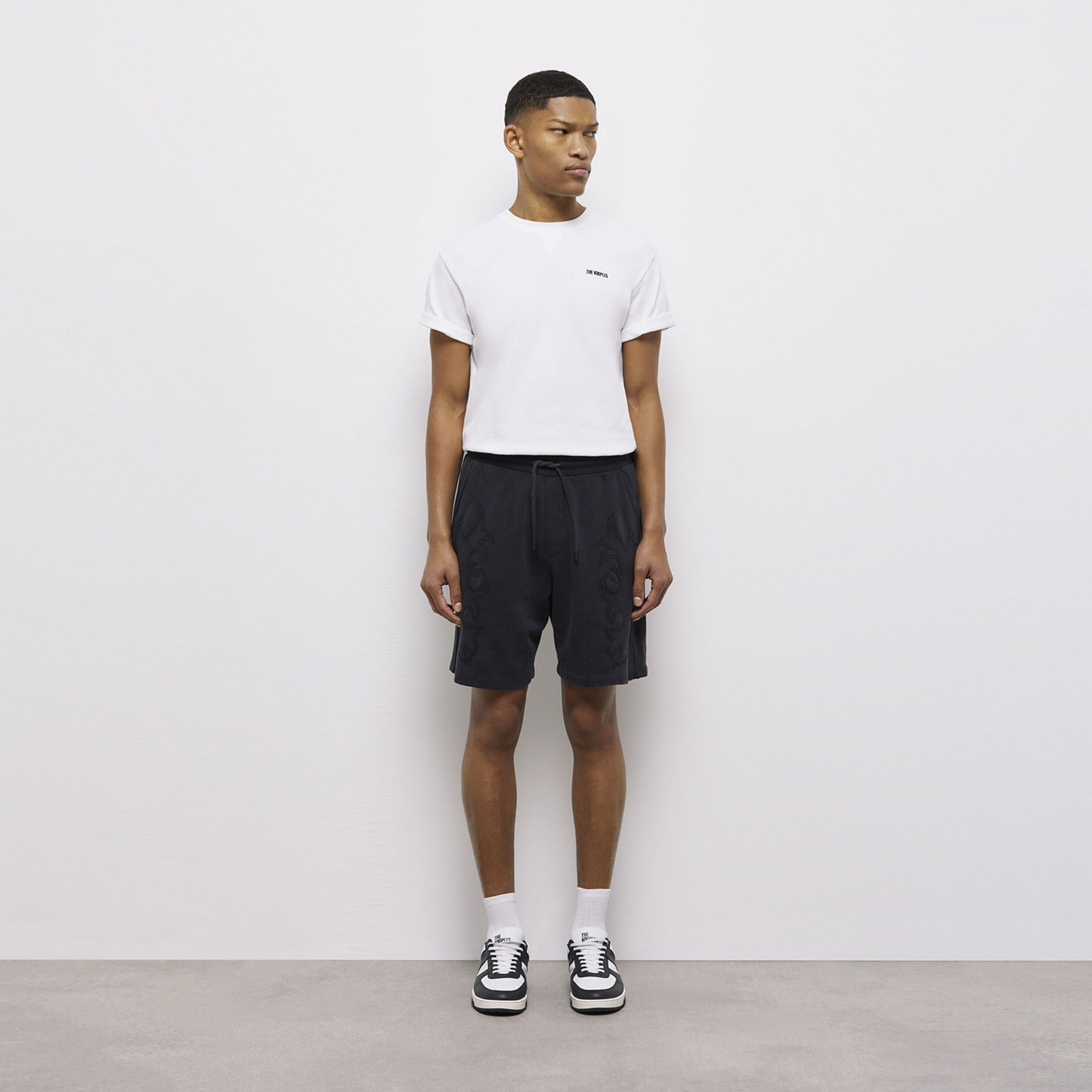 The Kooples Erkek İşlemeli Siyah Şort