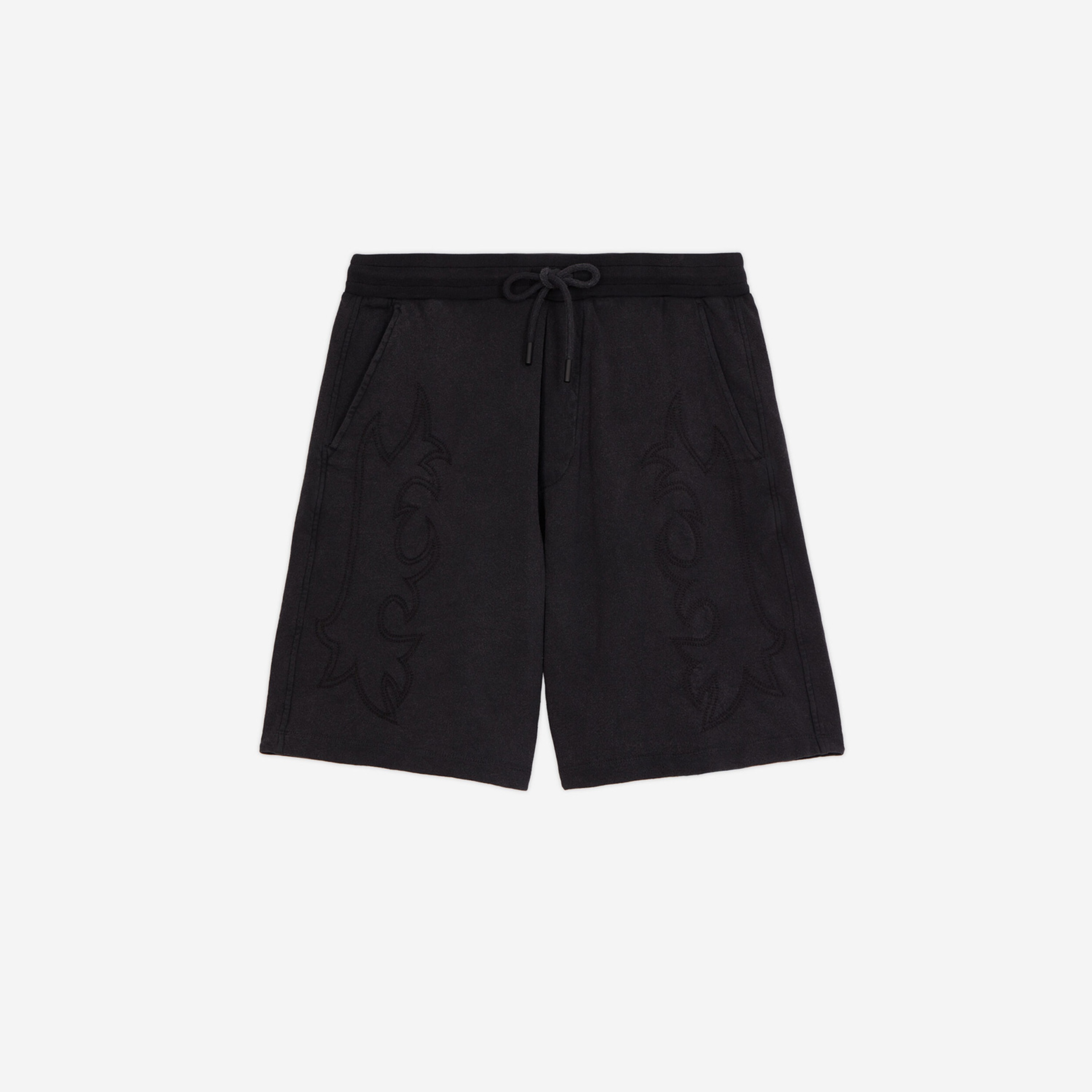 The Kooples Erkek İşlemeli Siyah Şort