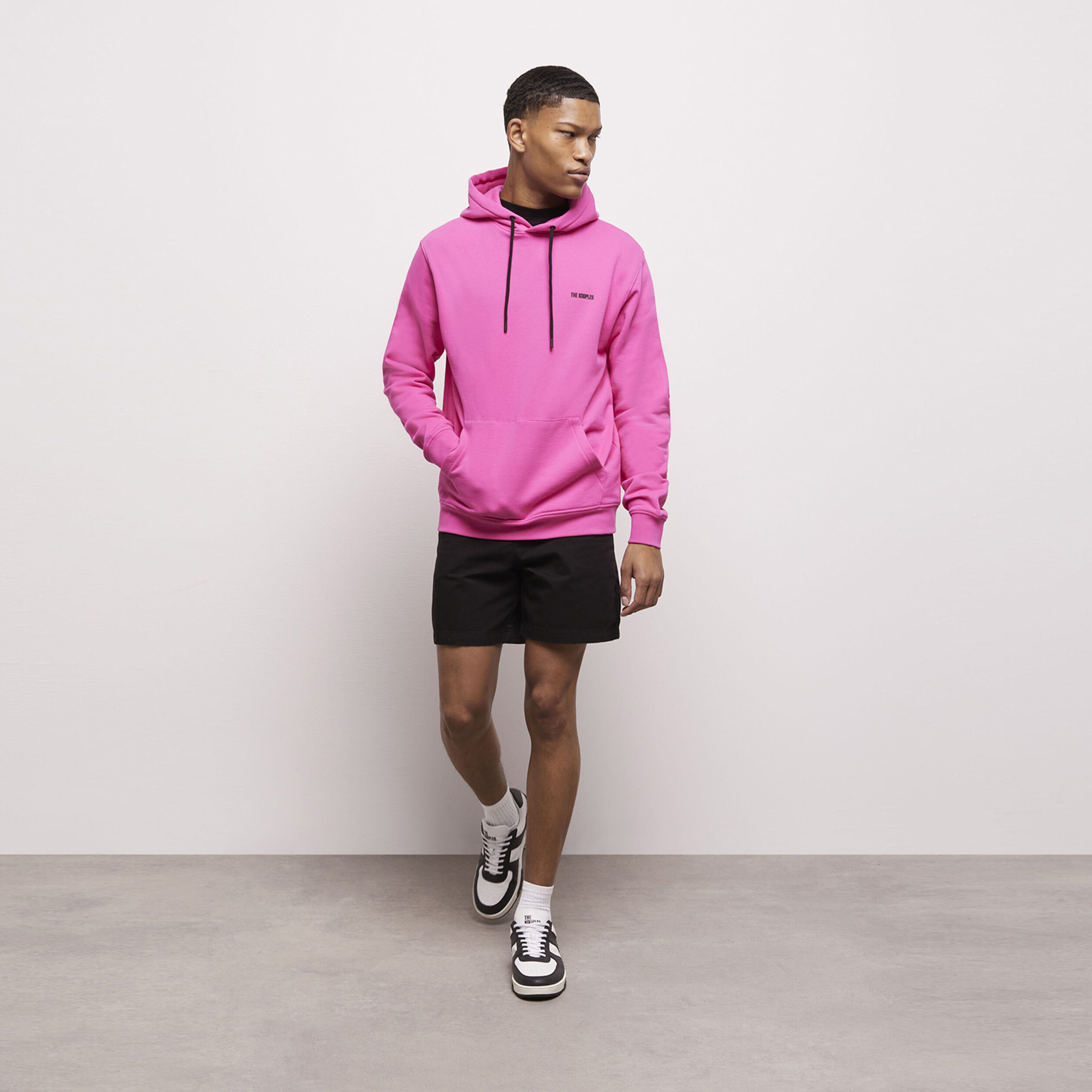The Kooples Erkek Logo Baskılı Pembe Sweatshirt