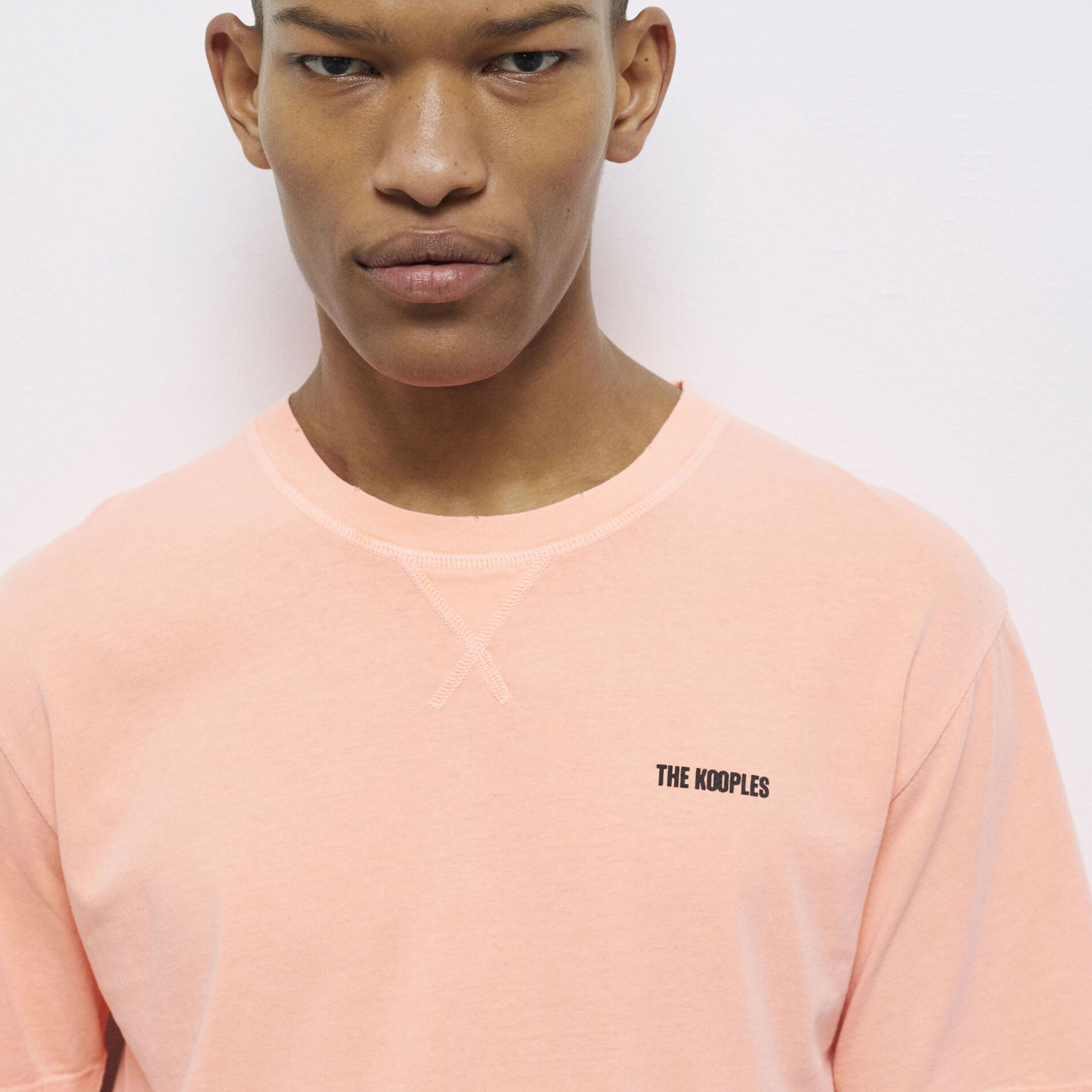 The Kooples Erkek Baskılı Turuncu T-Shirt