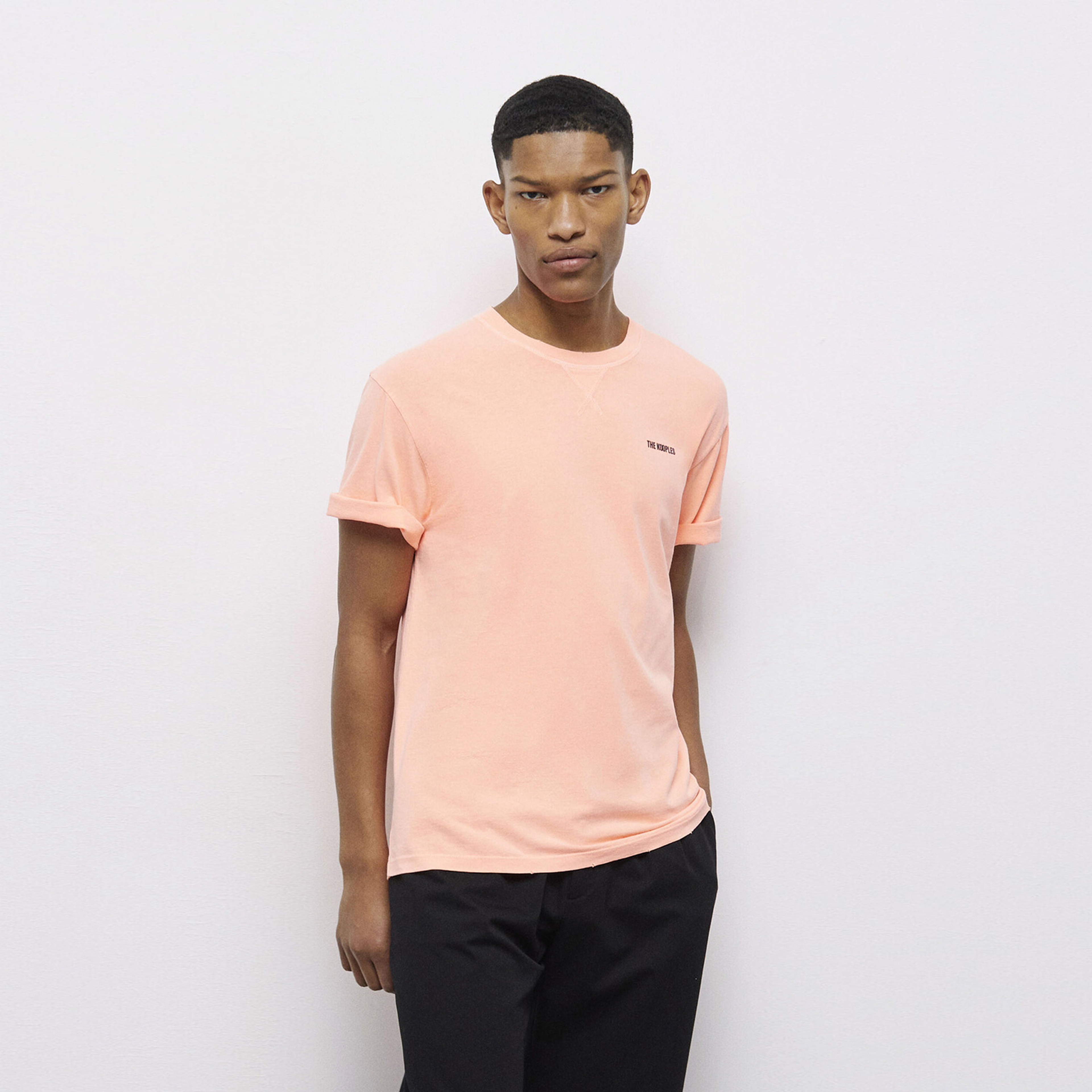 The Kooples Erkek Baskılı Turuncu T-Shirt