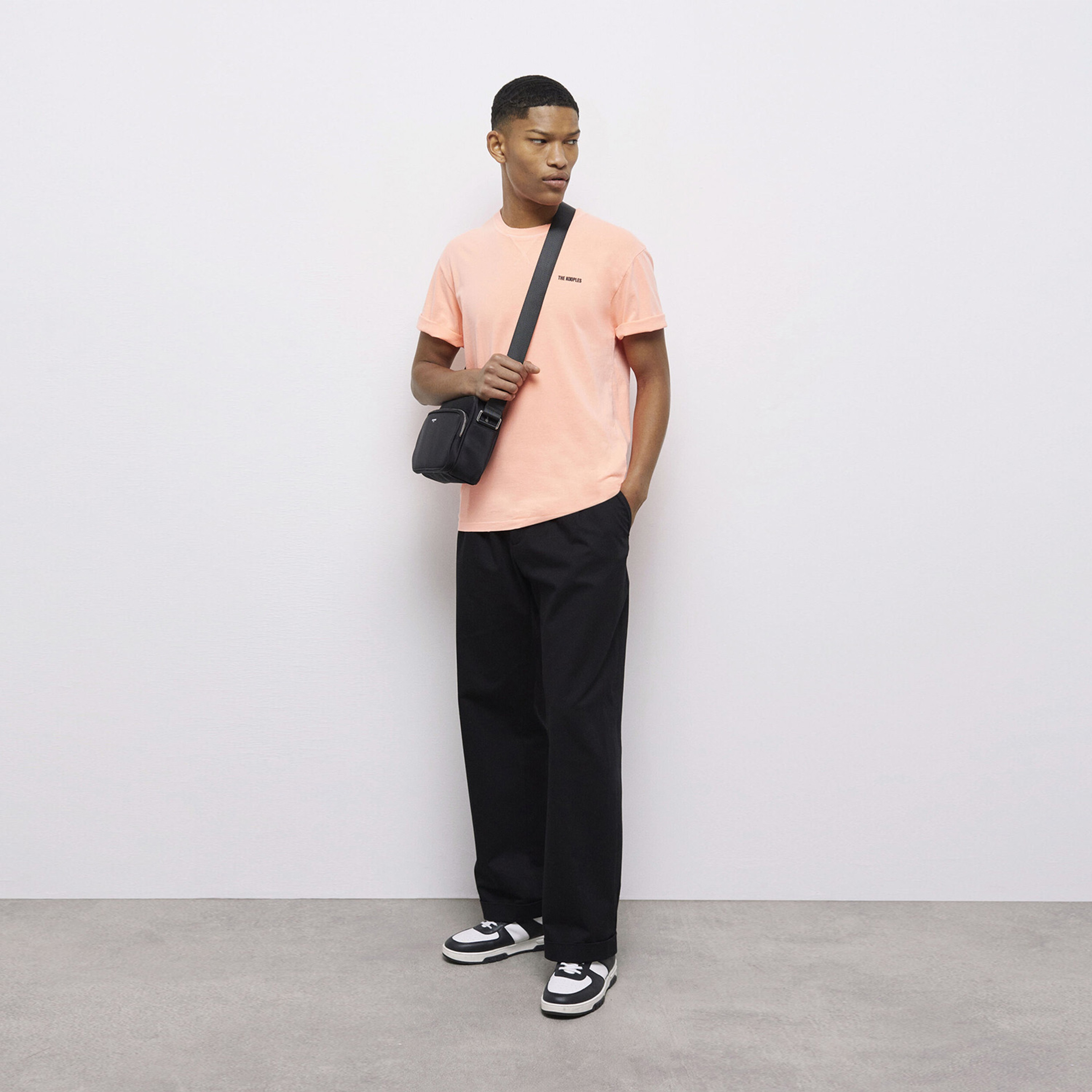 The Kooples Erkek Baskılı Turuncu T-Shirt