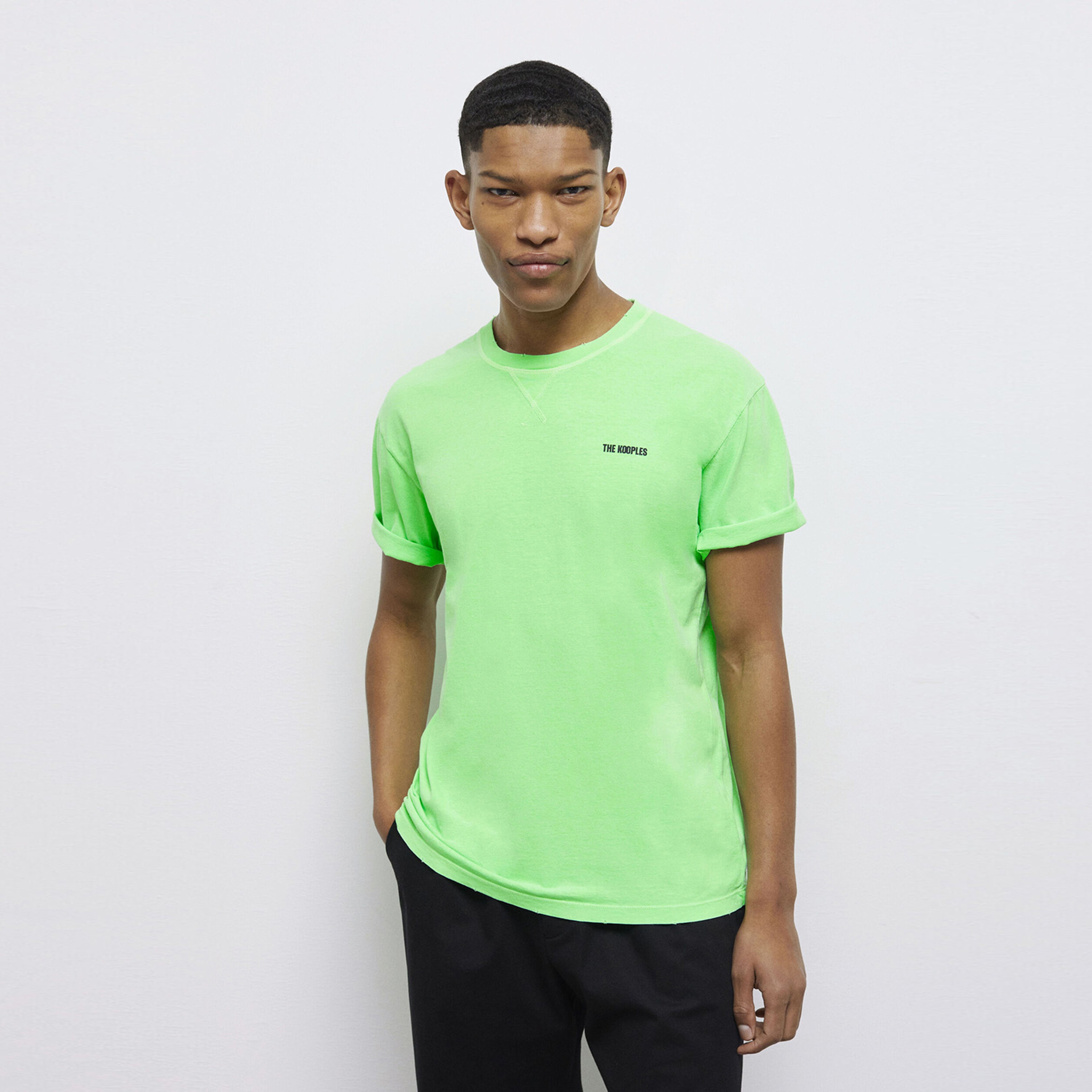 ERKEK LOGO BASKILI YEŞİL T-SHIRT