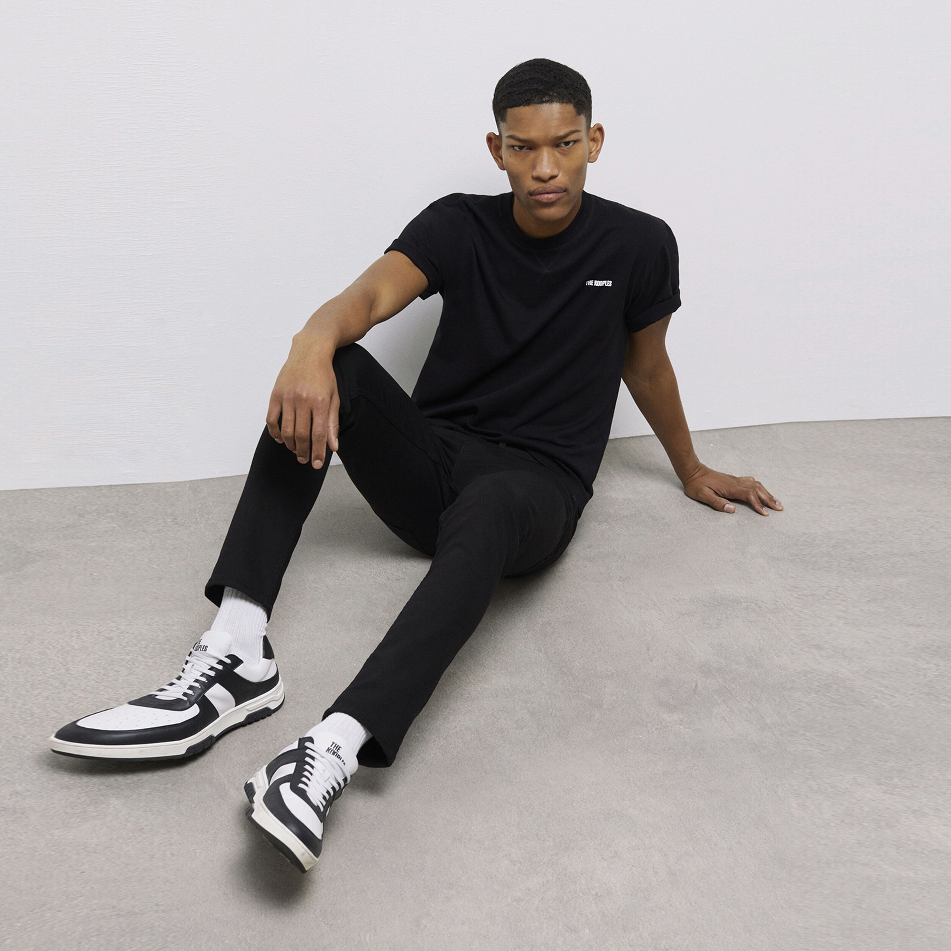 The Kooples Printed Erkek Siyah T-Shirt