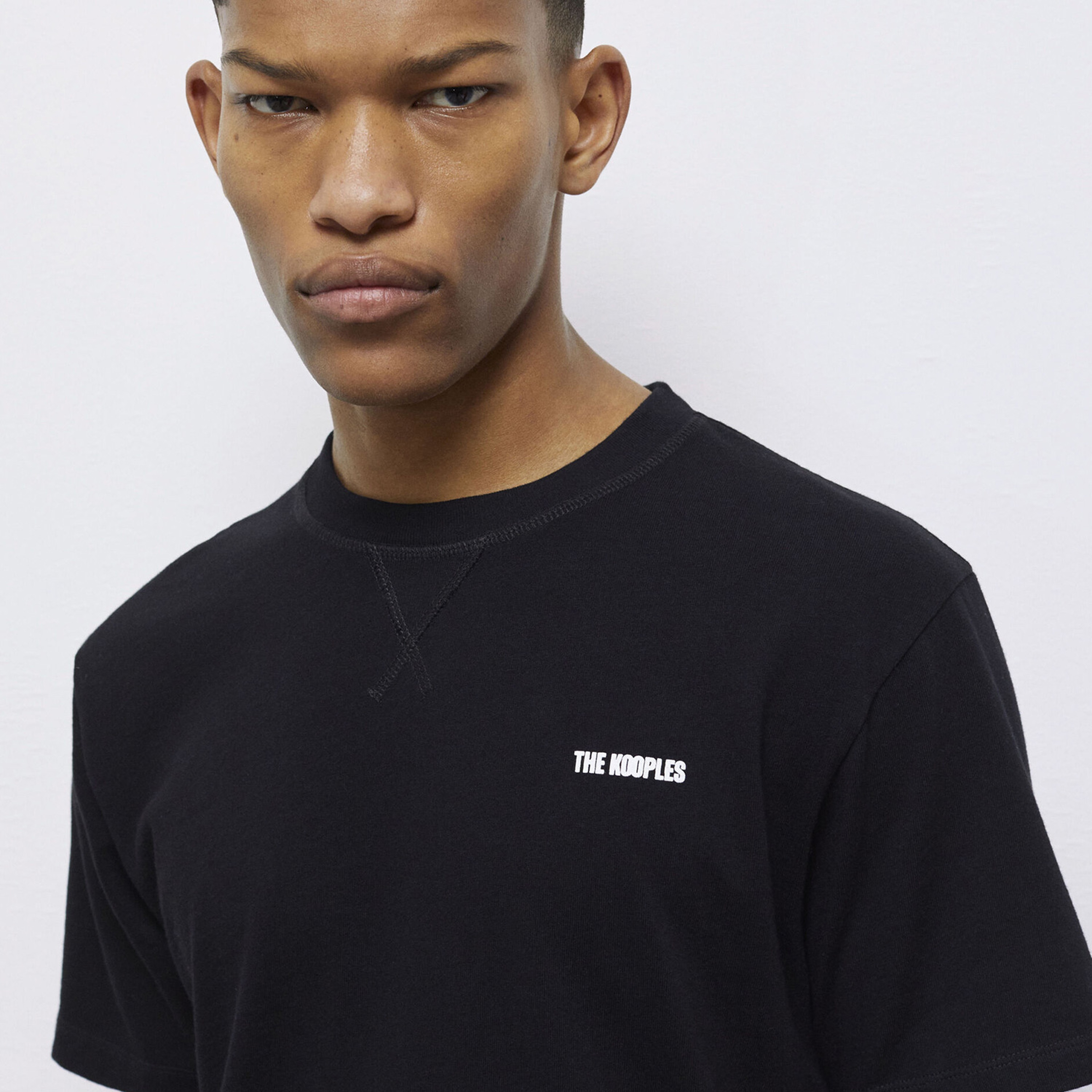 The Kooples Printed Erkek Siyah T-Shirt