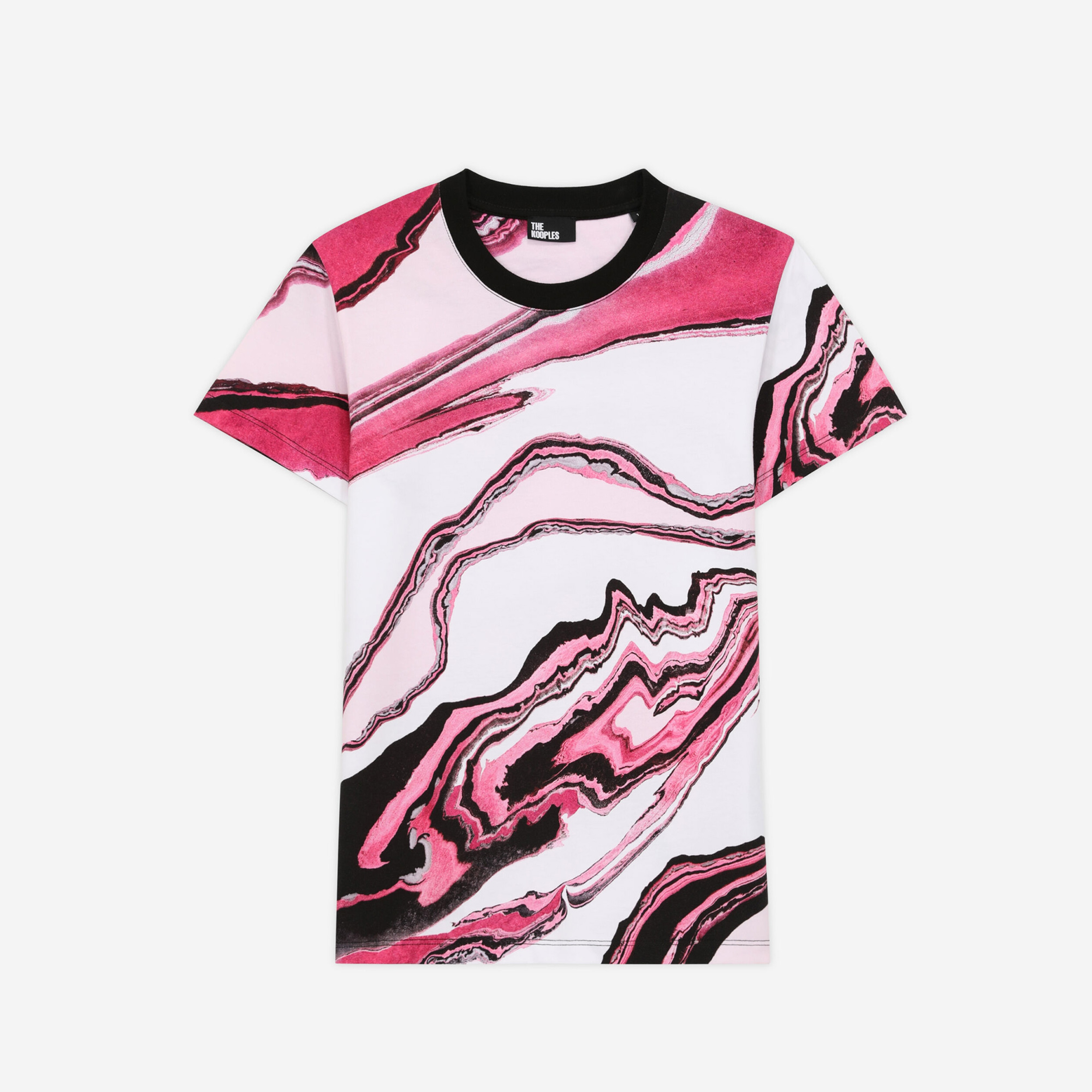 KADIN BASKILI PEMBE T-SHIRT