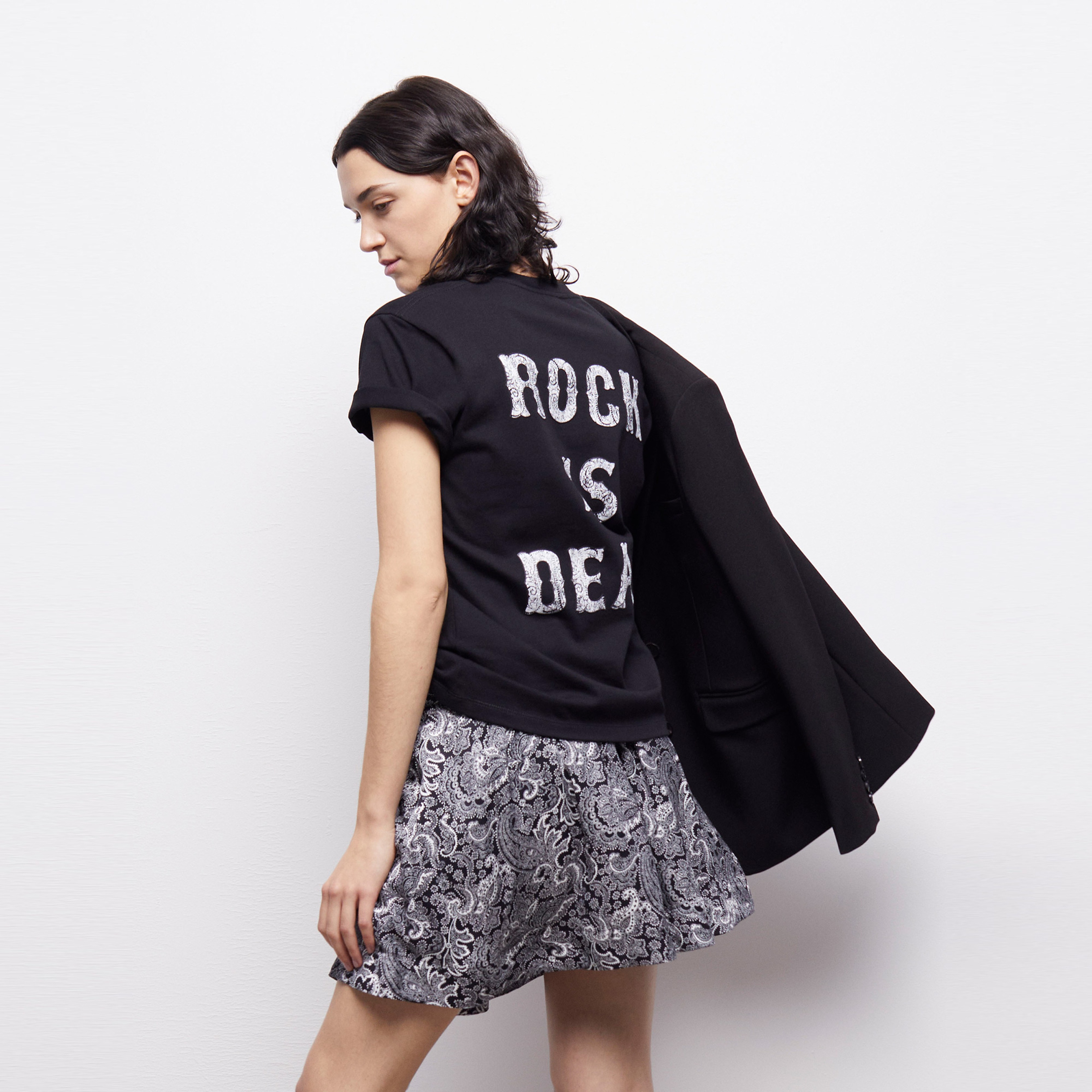 The Kooples Round-neck Cotton Kadın Siyah T-Shirt