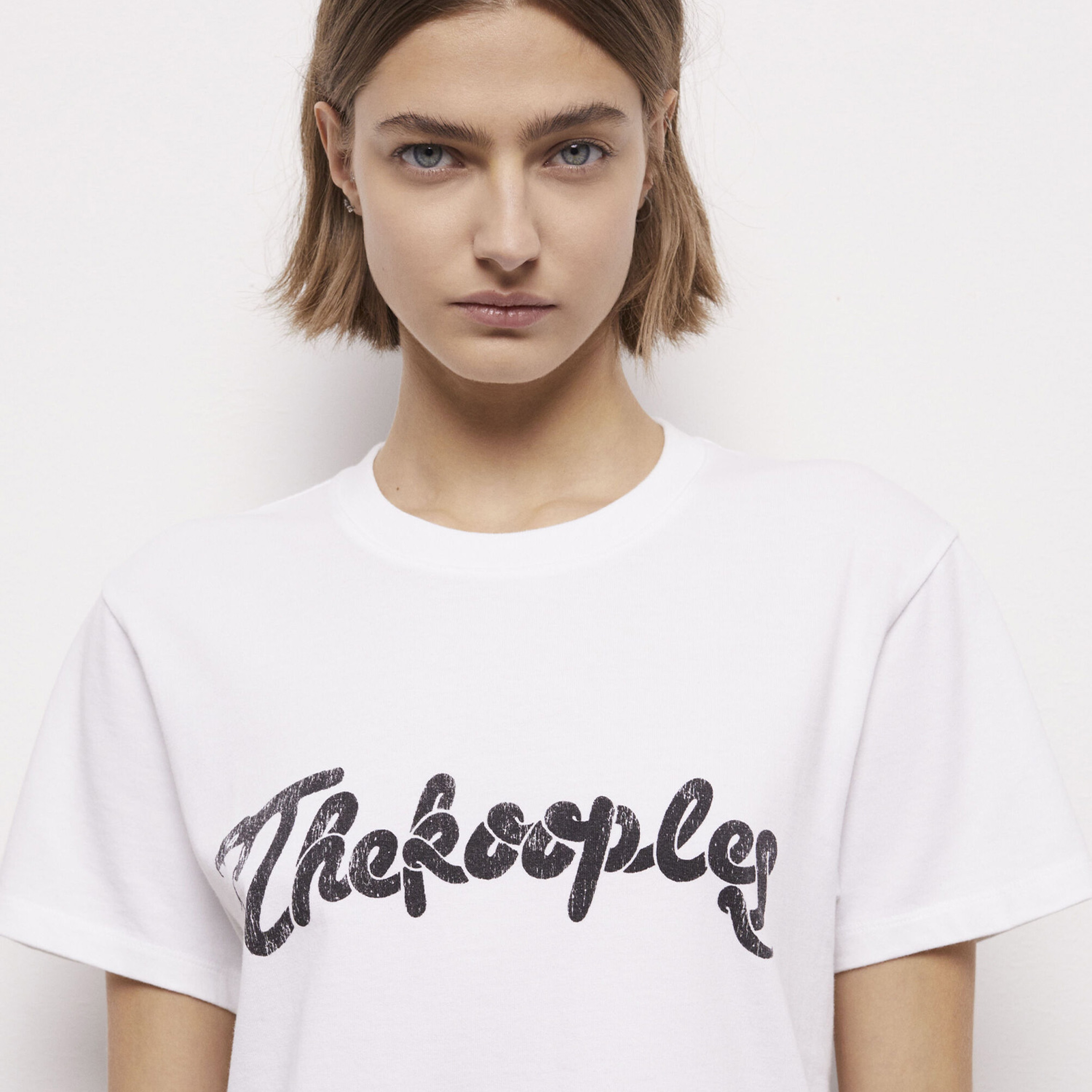 The Kooples Kadın Baskılı Beyaz T-Shirt