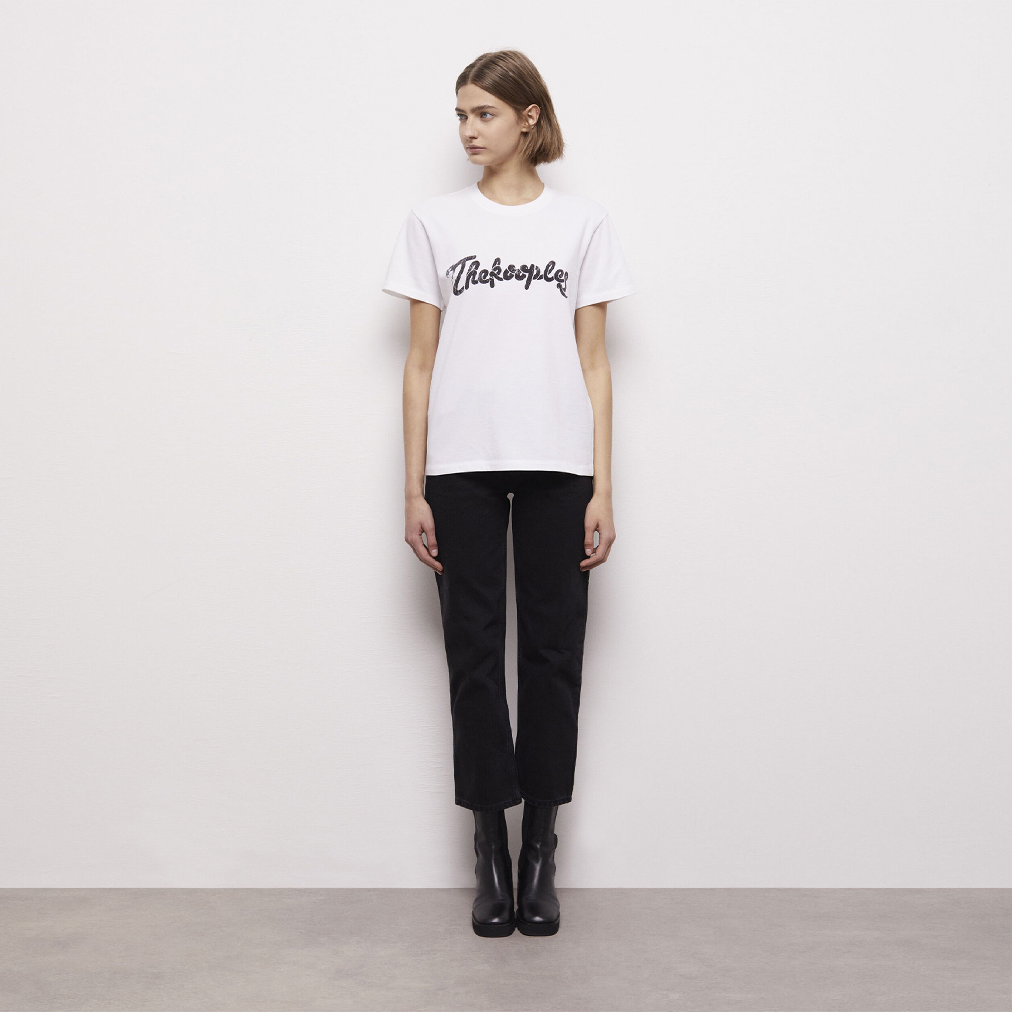 The Kooples Kadın Baskılı Beyaz T-Shirt