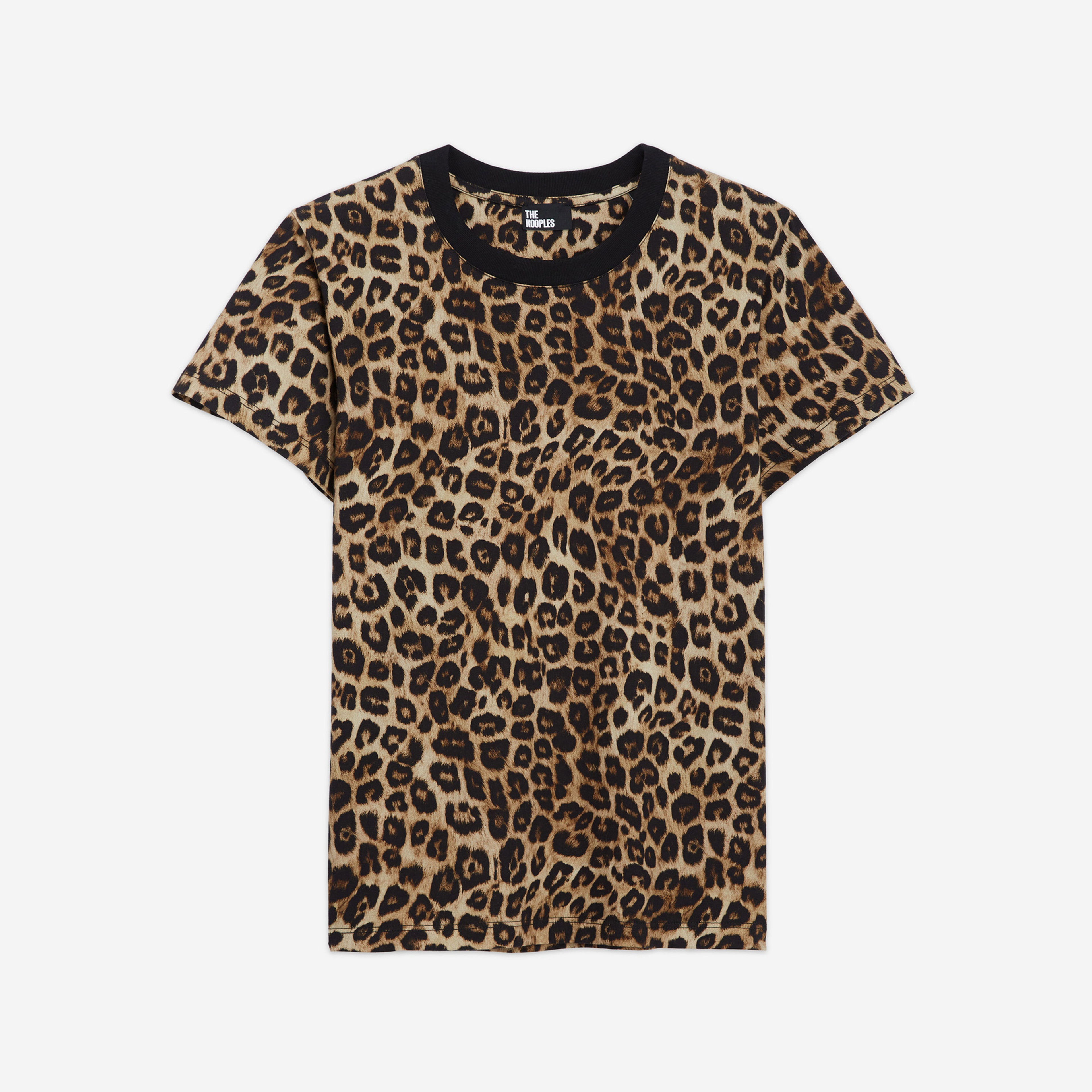 KADIN LEOPAR BASKILI T-SHIRT