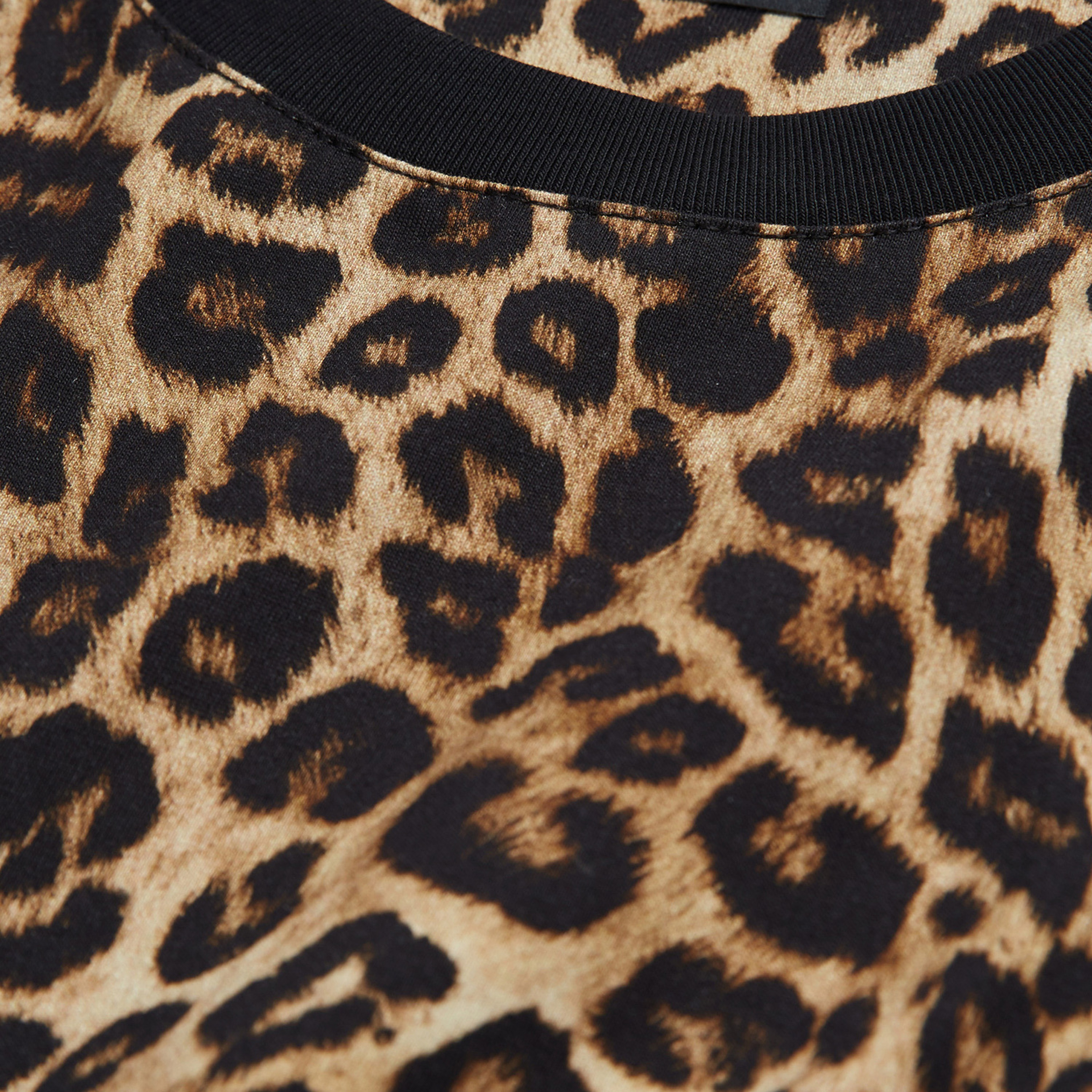 KADIN LEOPAR BASKILI T-SHIRT