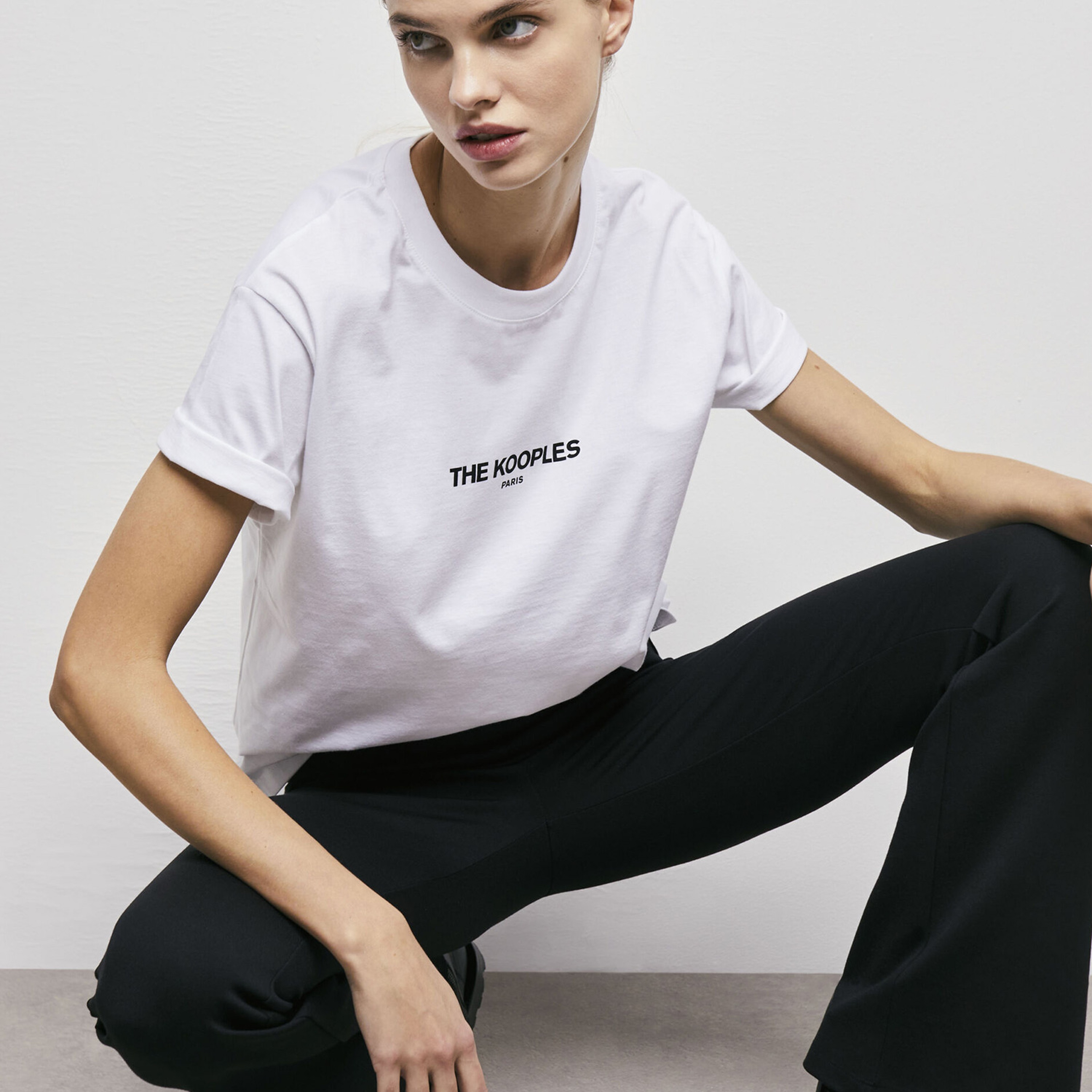 KADIN LOGO BASKILI BEYAZ TSHIRT