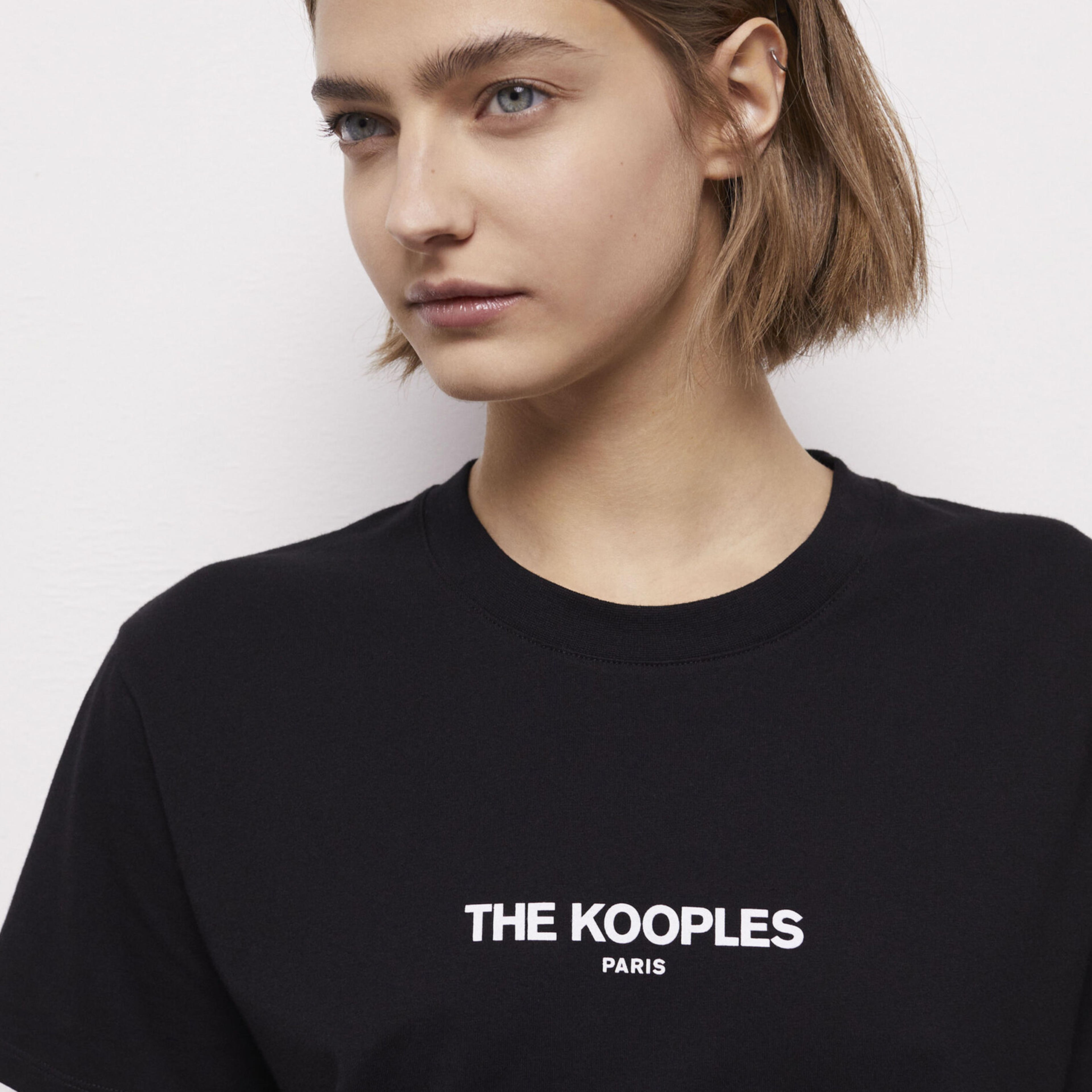 KADIN LOGO BASKILI SİYAH TSHIRT