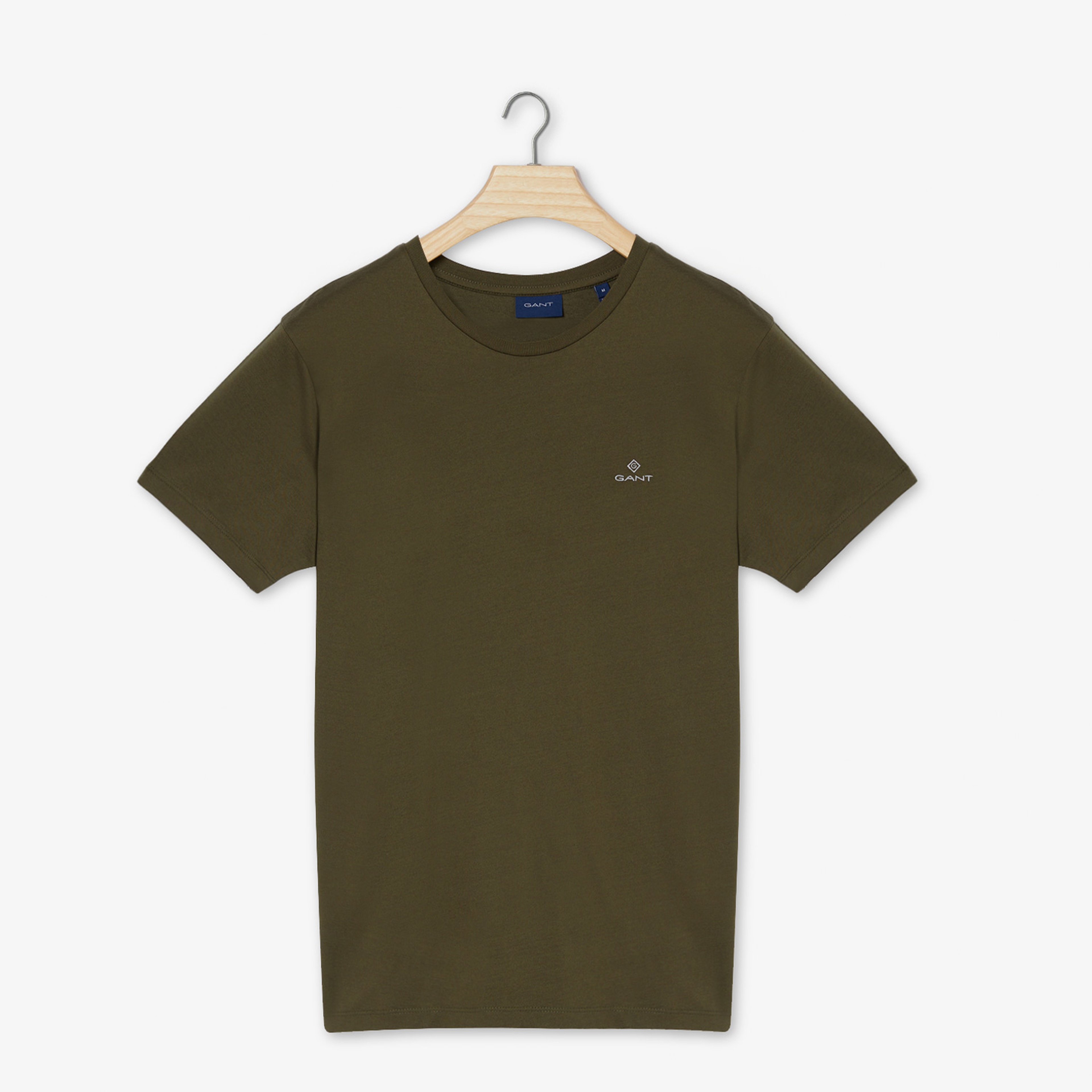 GANT Erkek Yeşil Slim Fit Bisiklet Yaka T-shirt