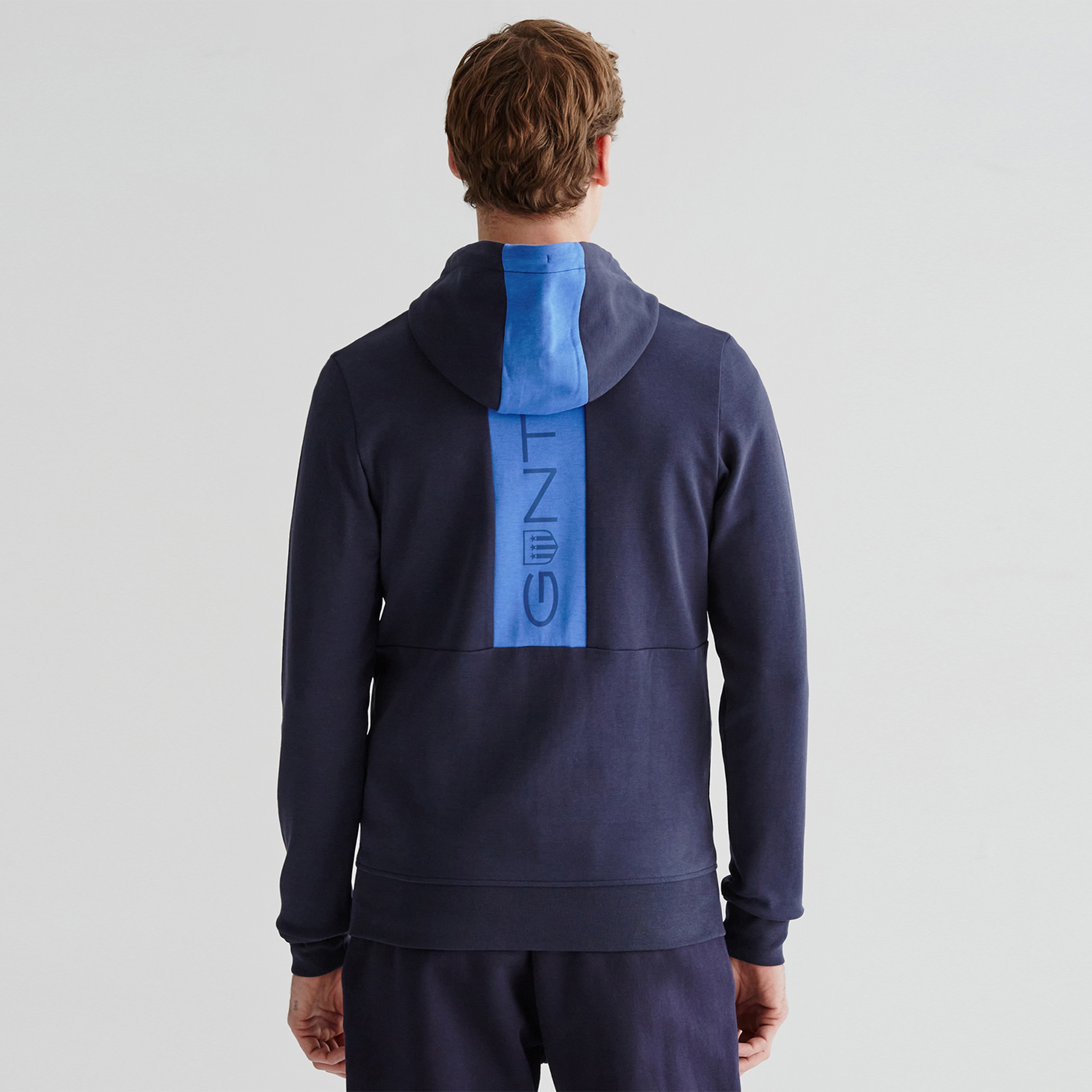 GANT Erkek Lacivert Regular Fit Kapüşonlu Logolu Sweatshirt