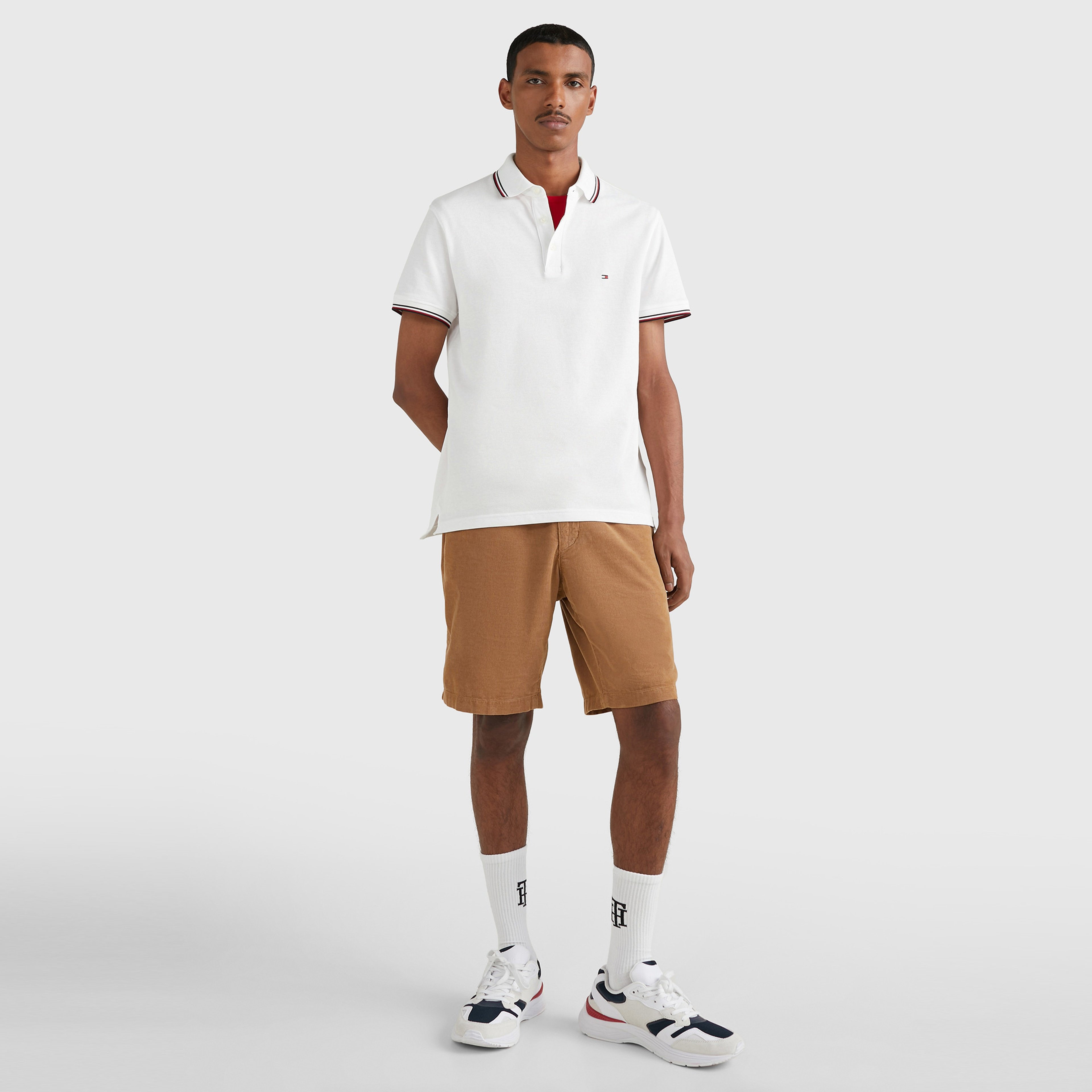 Tommy Hilfiger Erkek Beyaz Polo