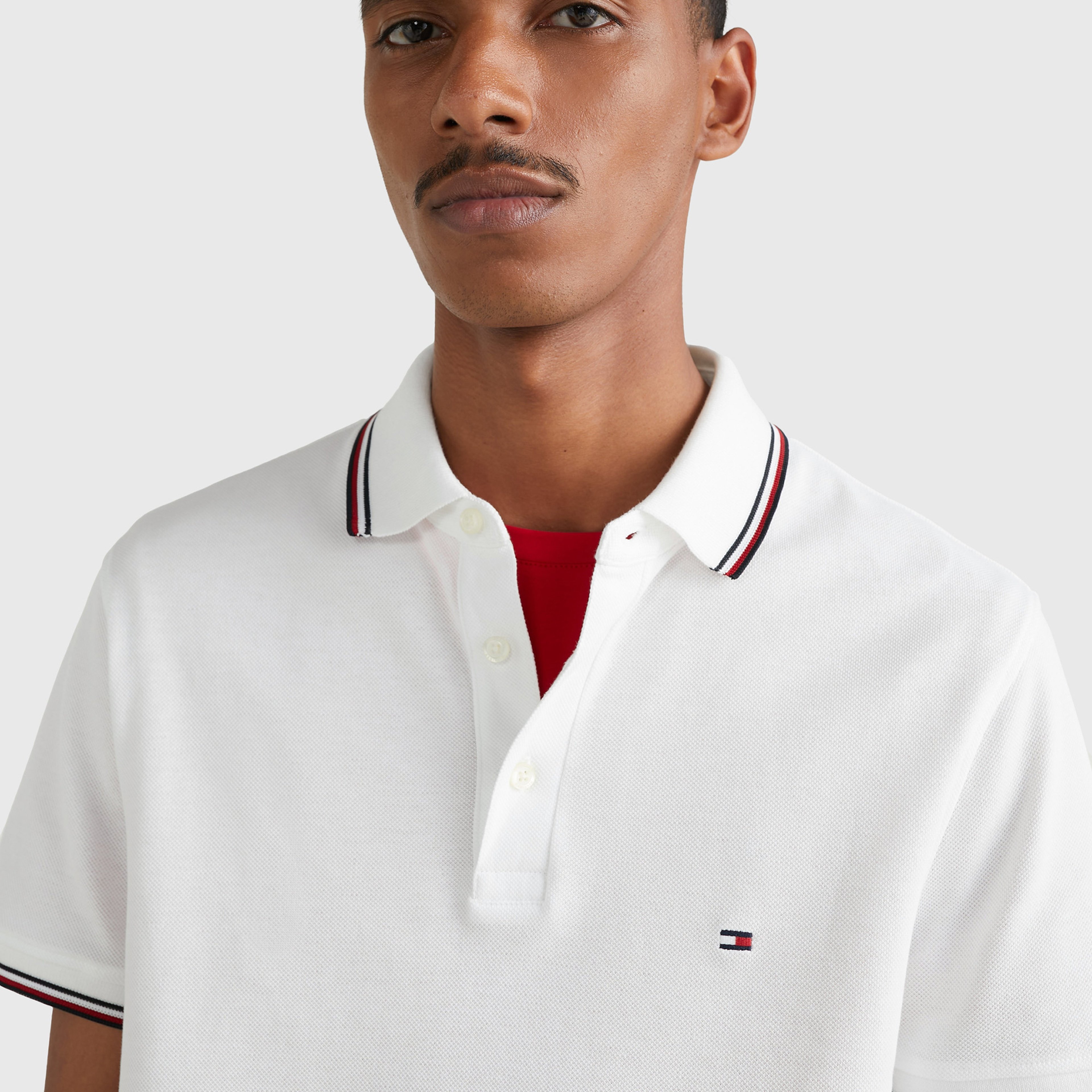 Tommy Hilfiger Erkek Beyaz Polo
