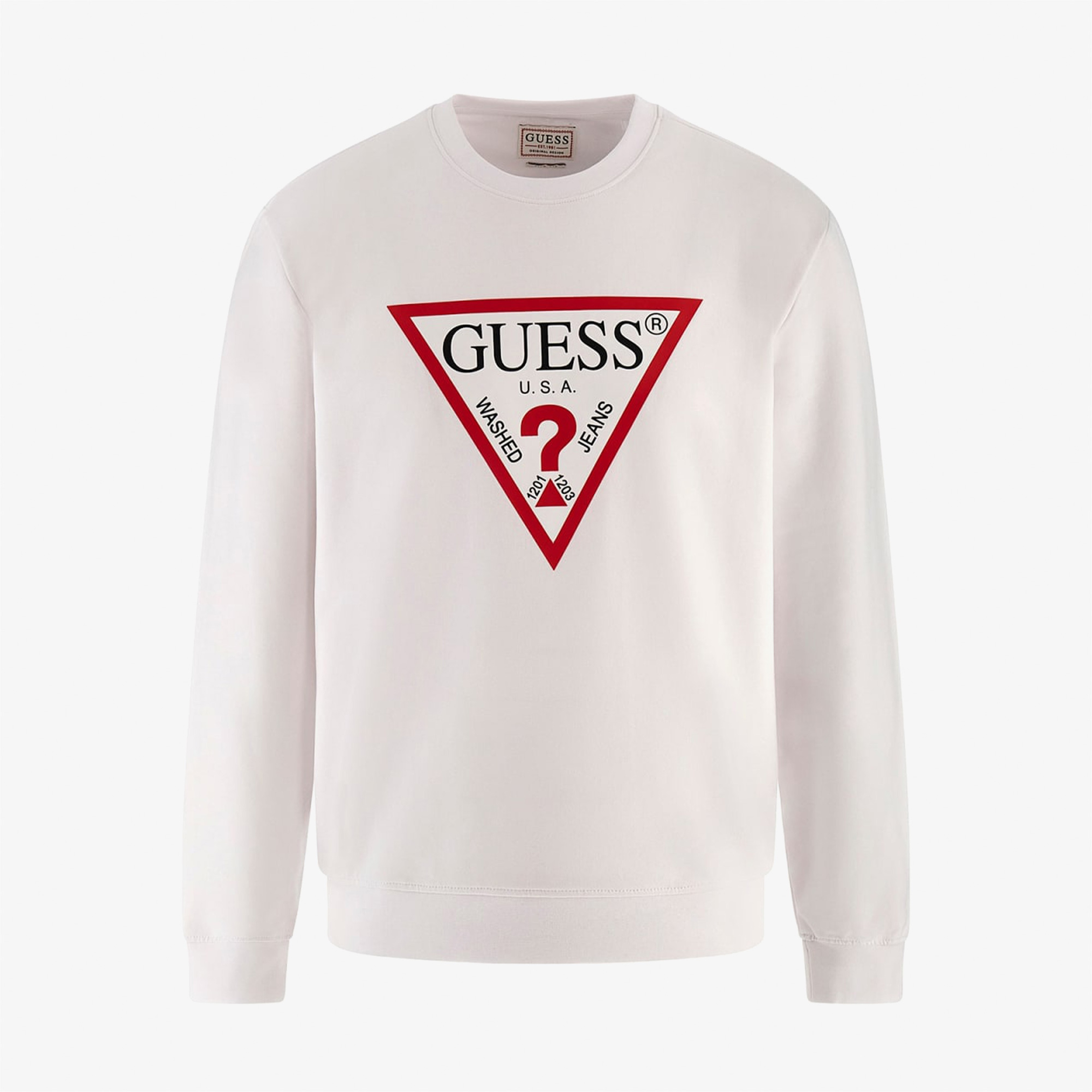 Guess Erkek Beyaz Sweatshirt