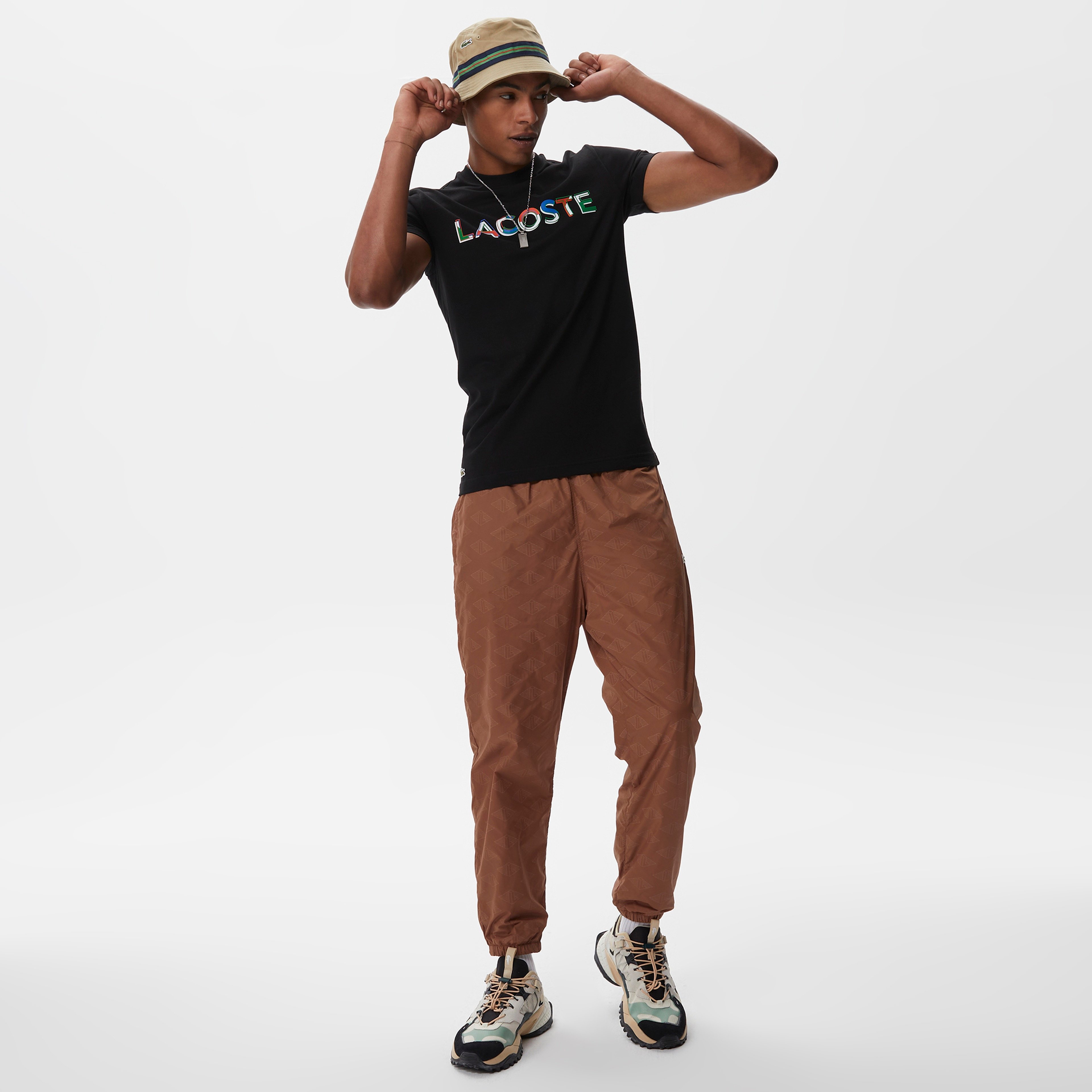 Erkek Regular Fit Bisiklet Yaka Baskılı Siyah T-Shirt