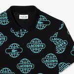 Lacoste Movement Erkek Regular Fit Organik Pamuk Baskılı Siyah Polo
