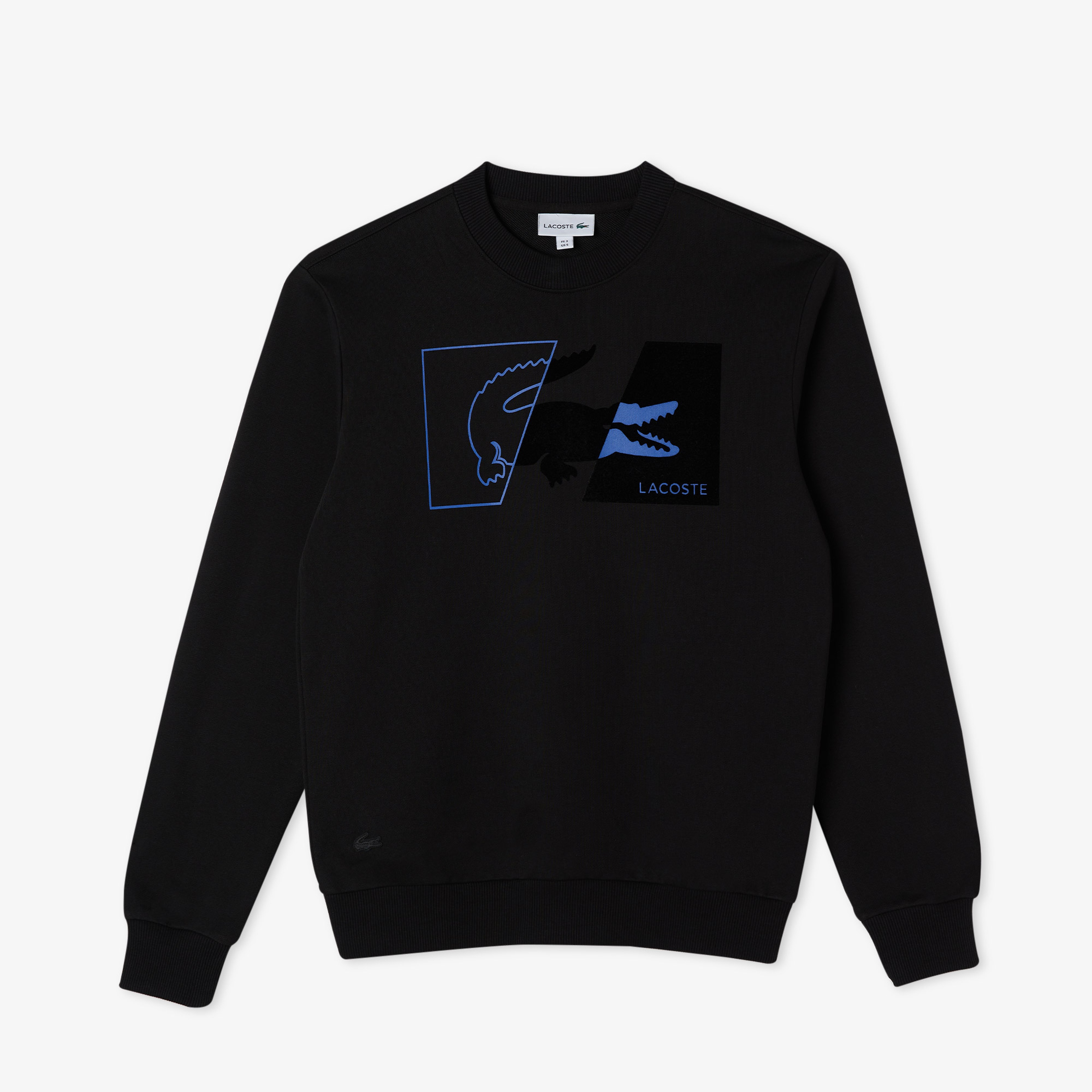 Erkek Regular Fit Bisiklet Yaka Baskılı Siyah Sweatshirt