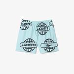 Erkek Baskılı Yeşil Şort