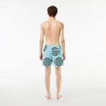 Erkek Baskılı Yeşil Şort