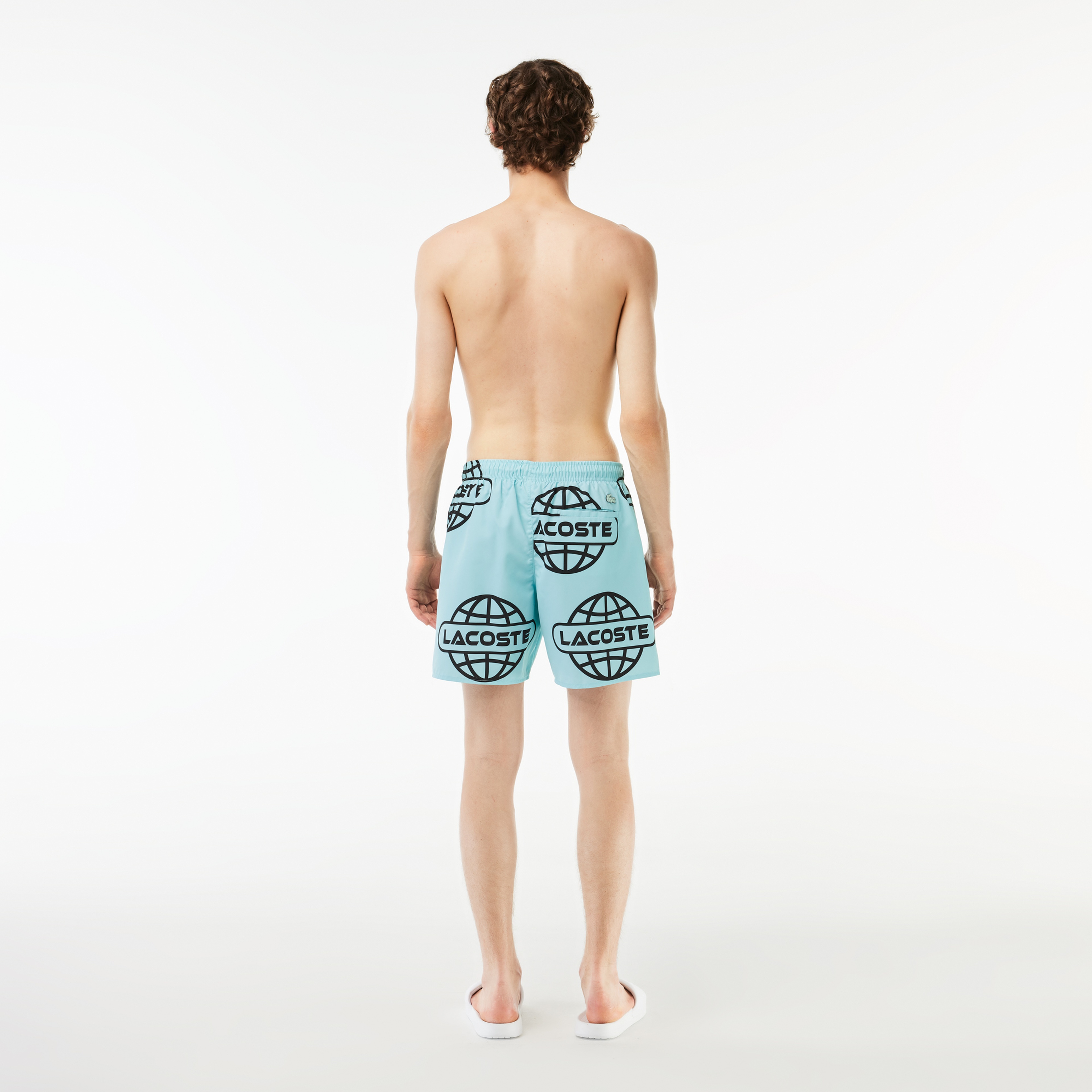 Erkek Baskılı Yeşil Şort