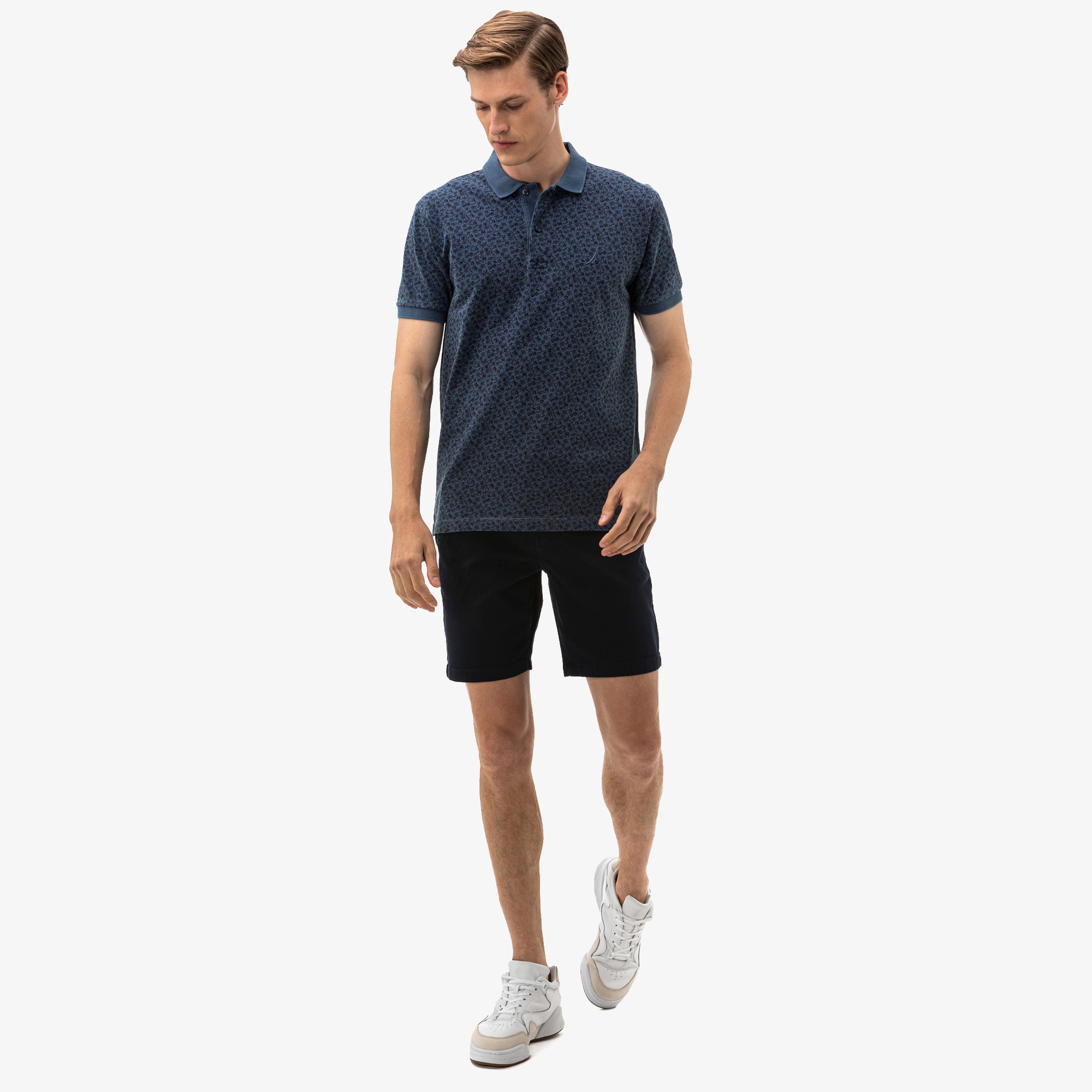 NAUTICA ERKEK SLIM FIT LACİVERT BERMUDA ŞORT