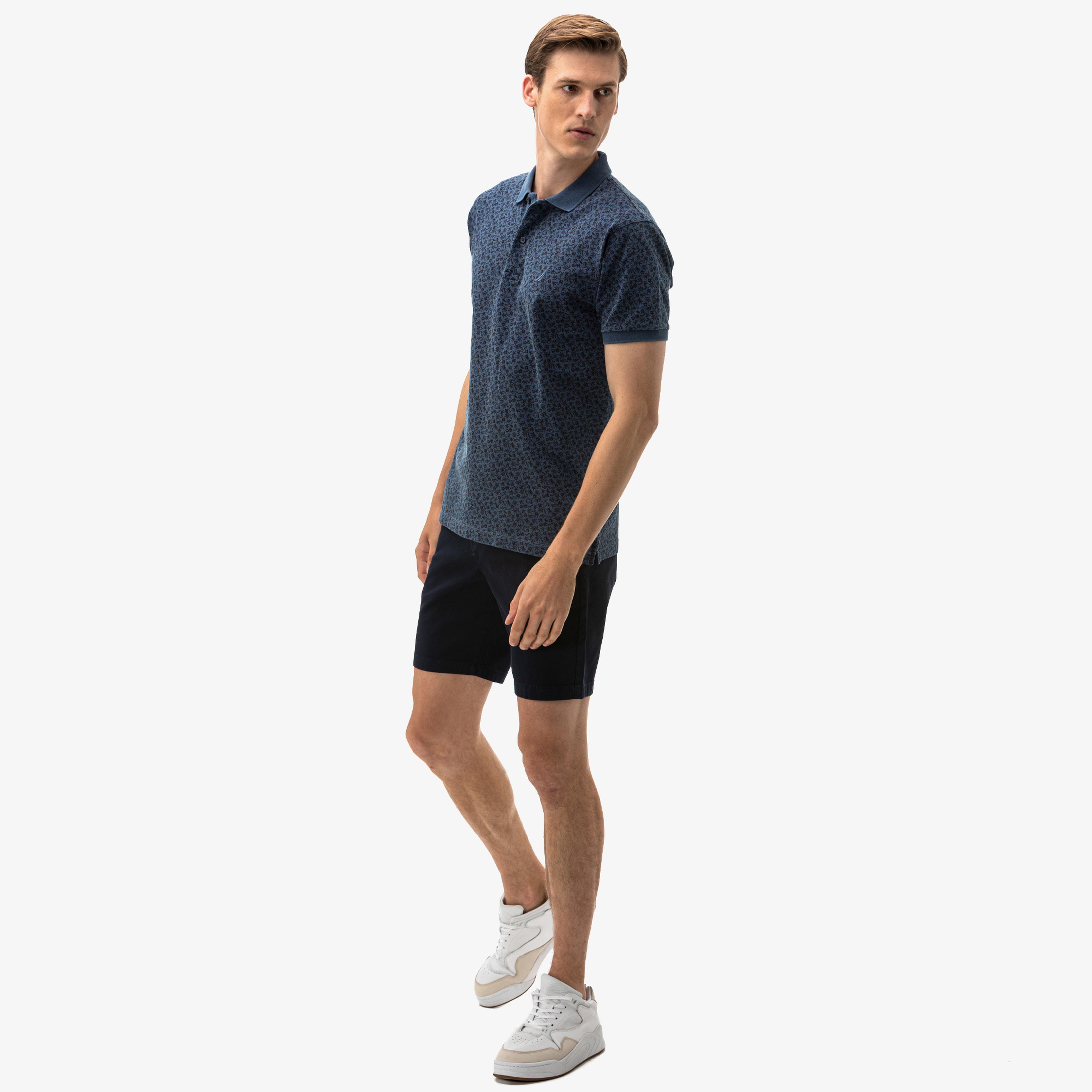 NAUTICA ERKEK SLIM FIT LACİVERT BERMUDA ŞORT