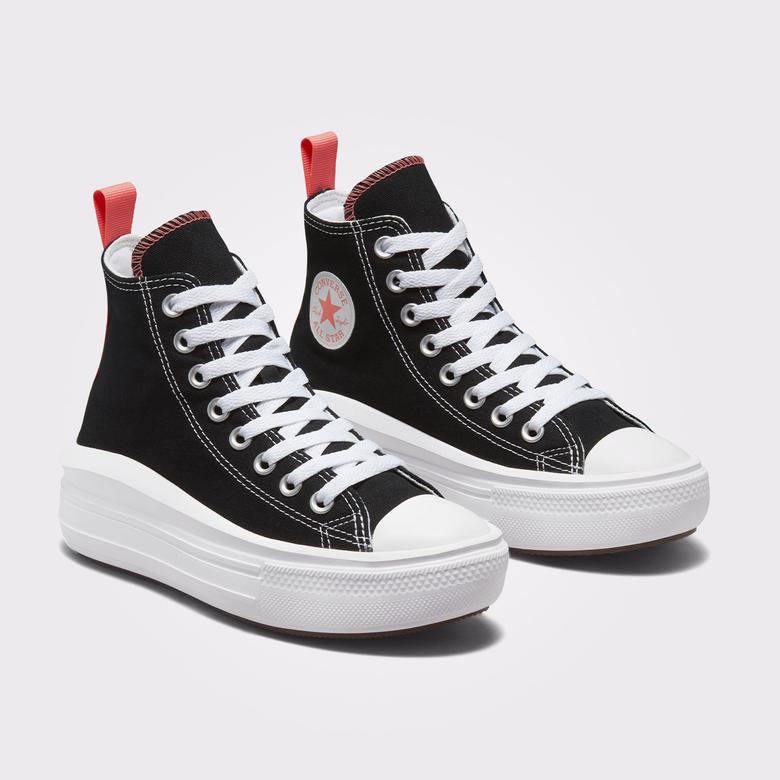 Converse Chuck Taylor All Star Move Canvas Platform Çocuk Siyah Sneaker
