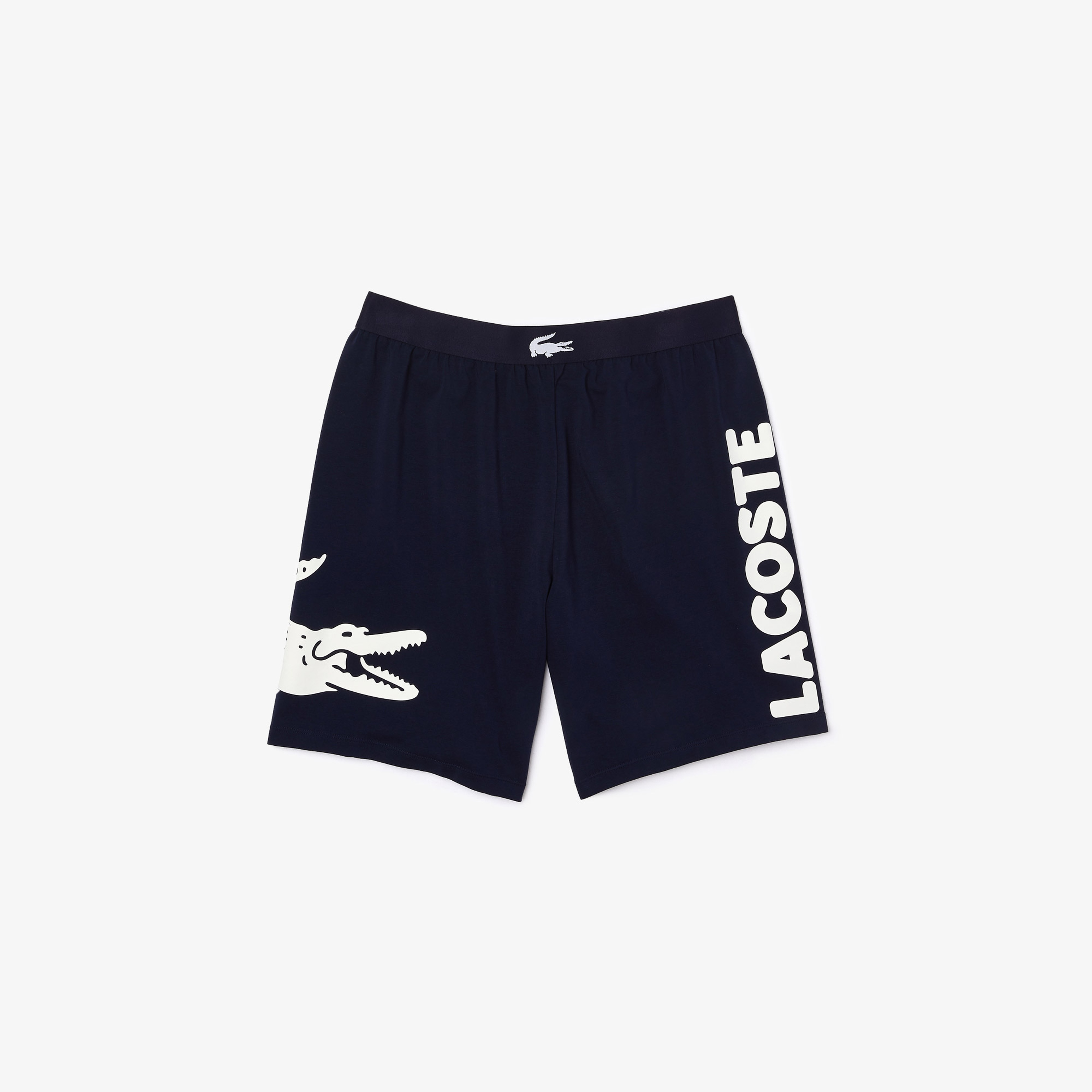 Erkek Straight Fit Baskılı Lacivert Şort